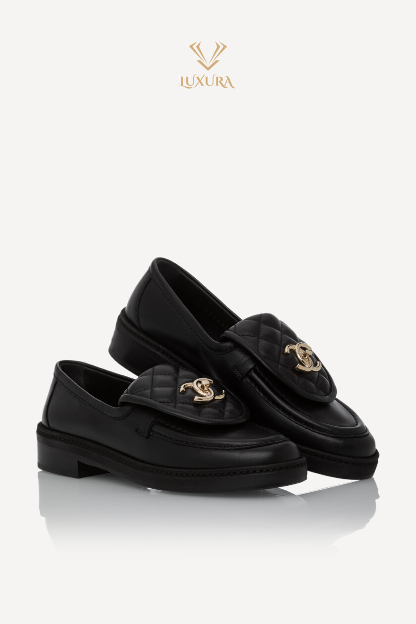 Incaltaminte | CHANEL Black Leather Turnlock Loafers 35