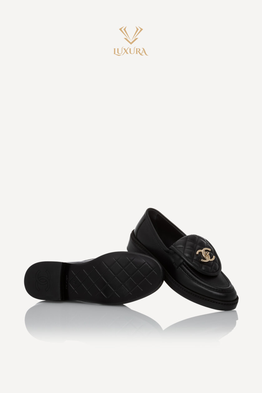 Incaltaminte | CHANEL Black Leather Turnlock Loafers 35