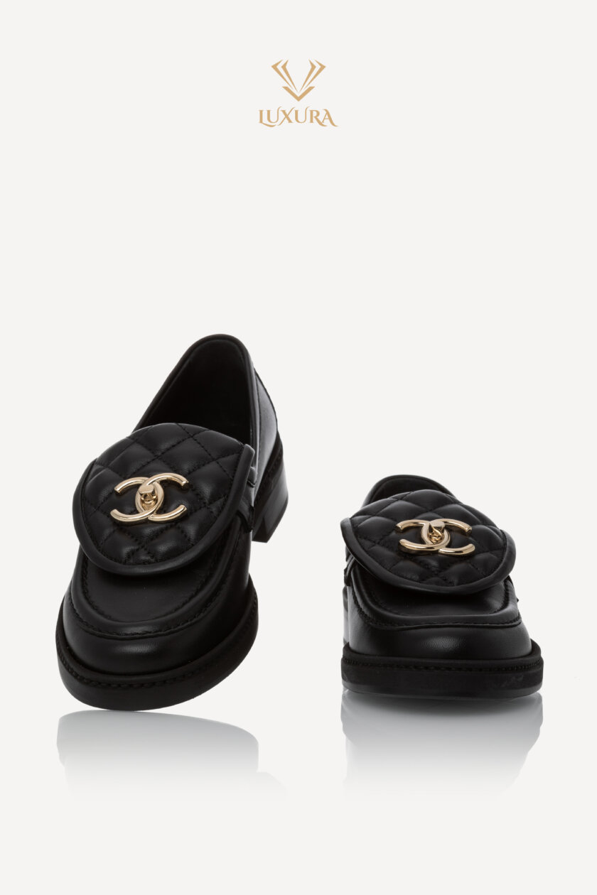 Incaltaminte | CHANEL Black Leather Turnlock Loafers 35