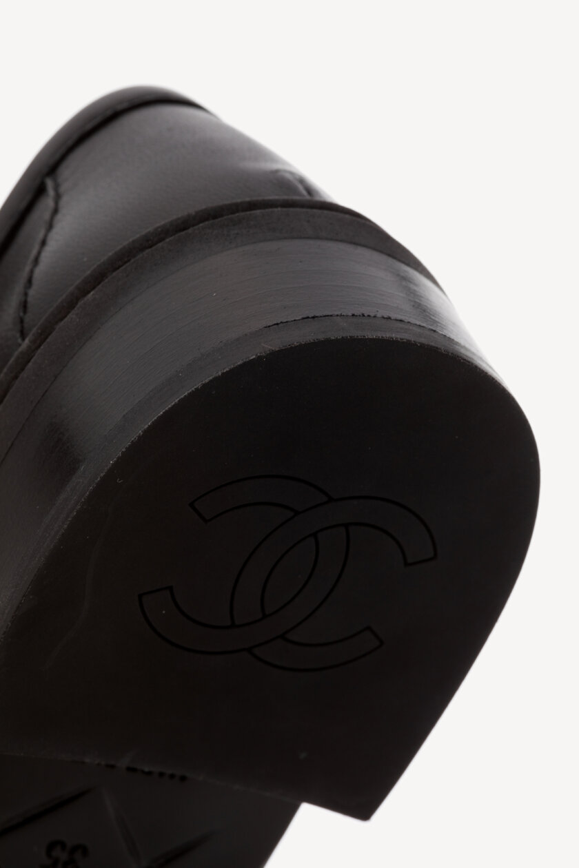 Incaltaminte | CHANEL Black Leather Turnlock Loafers 35