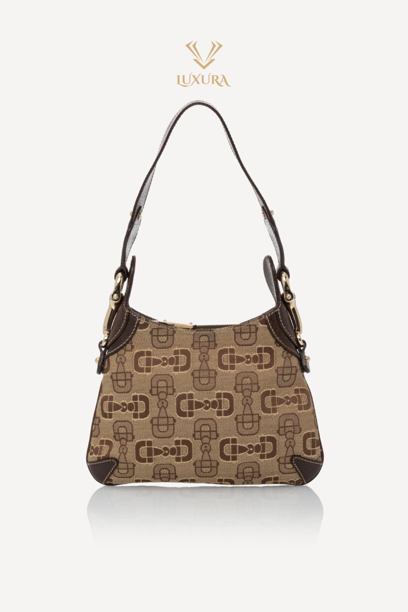 <span style="font-size: 10px; color: rgb(101, 101, 101);letter-spacing: .15em;">BEST DEAL</span><br><strong> GUCCI </strong><br><div style="margin-top:10px; font-size:16px;">Horsebit Web Hobo Bag Beige Brown</div><br> - Image 2