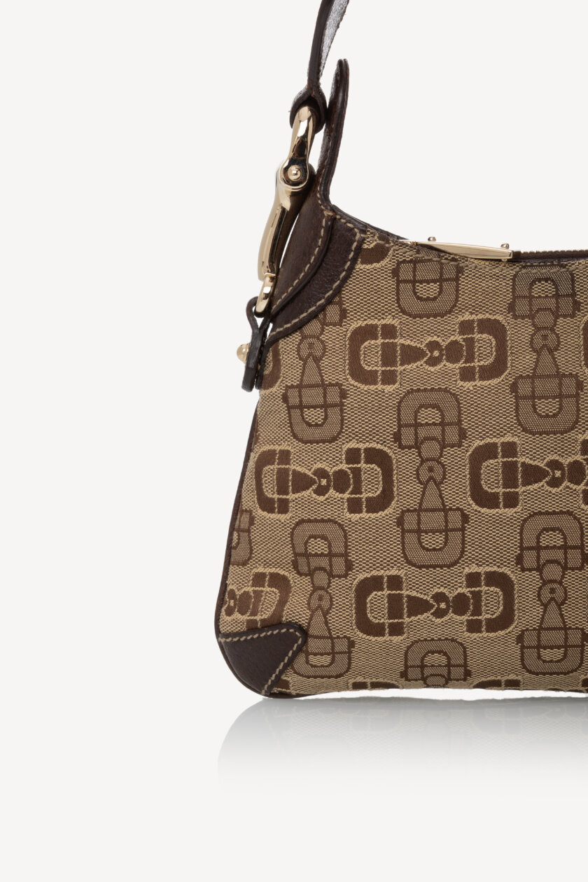 <span style="font-size: 10px; color: rgb(101, 101, 101);letter-spacing: .15em;">BEST DEAL</span><br><strong> GUCCI </strong><br><div style="margin-top:10px; font-size:16px;">Horsebit Web Hobo Bag Beige Brown</div><br> - Image 7