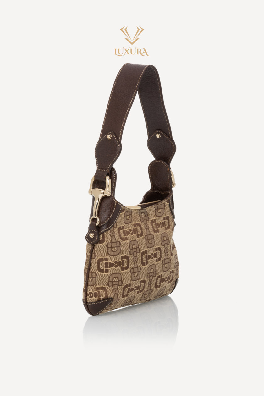 <span style="font-size: 10px; color: rgb(101, 101, 101);letter-spacing: .15em;">BEST DEAL</span><br><strong> GUCCI </strong><br><div style="margin-top:10px; font-size:16px;">Horsebit Web Hobo Bag Beige Brown</div><br> - Image 3