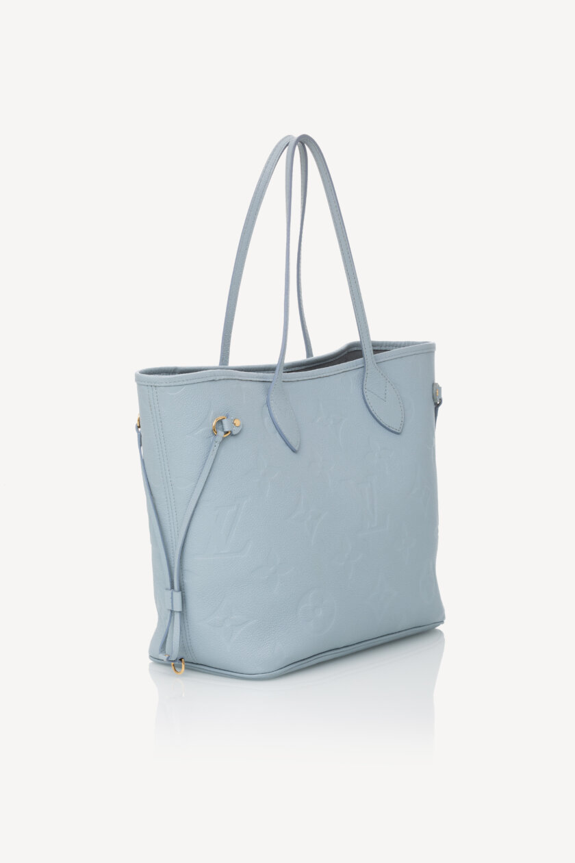 <span style="font-size: 10px; color: rgb(101, 101, 101);letter-spacing: .15em;">HARD TO FIND</span><br><strong> LOUIS VUITTON </strong><br><div style="margin-top:10px;font-size:16px;">Neverfull MM Monogram Empreinte Leather Blue M46482</div><br> - Image 3