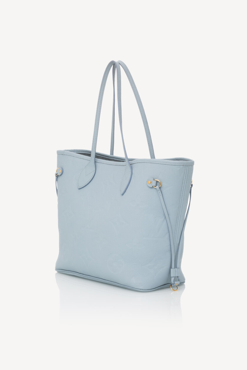 <span style="font-size: 10px; color: rgb(101, 101, 101);letter-spacing: .15em;">HARD TO FIND</span><br><strong> LOUIS VUITTON </strong><br><div style="margin-top:10px;font-size:16px;">Neverfull MM Monogram Empreinte Leather Blue M46482</div><br> - Image 7