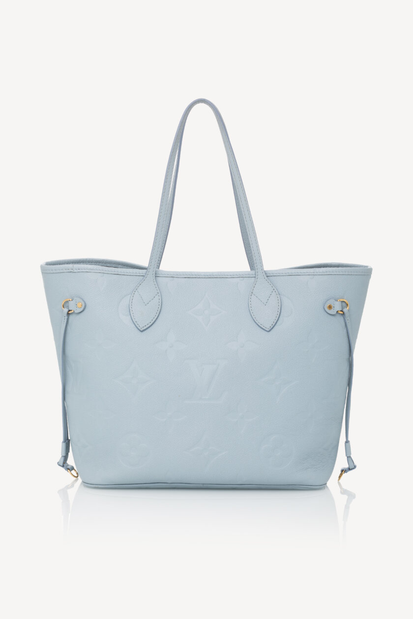 <span style="font-size: 10px; color: rgb(101, 101, 101);letter-spacing: .15em;">HARD TO FIND</span><br><strong> LOUIS VUITTON </strong><br><div style="margin-top:10px;font-size:16px;">Neverfull MM Monogram Empreinte Leather Blue M46482</div><br> - Image 6