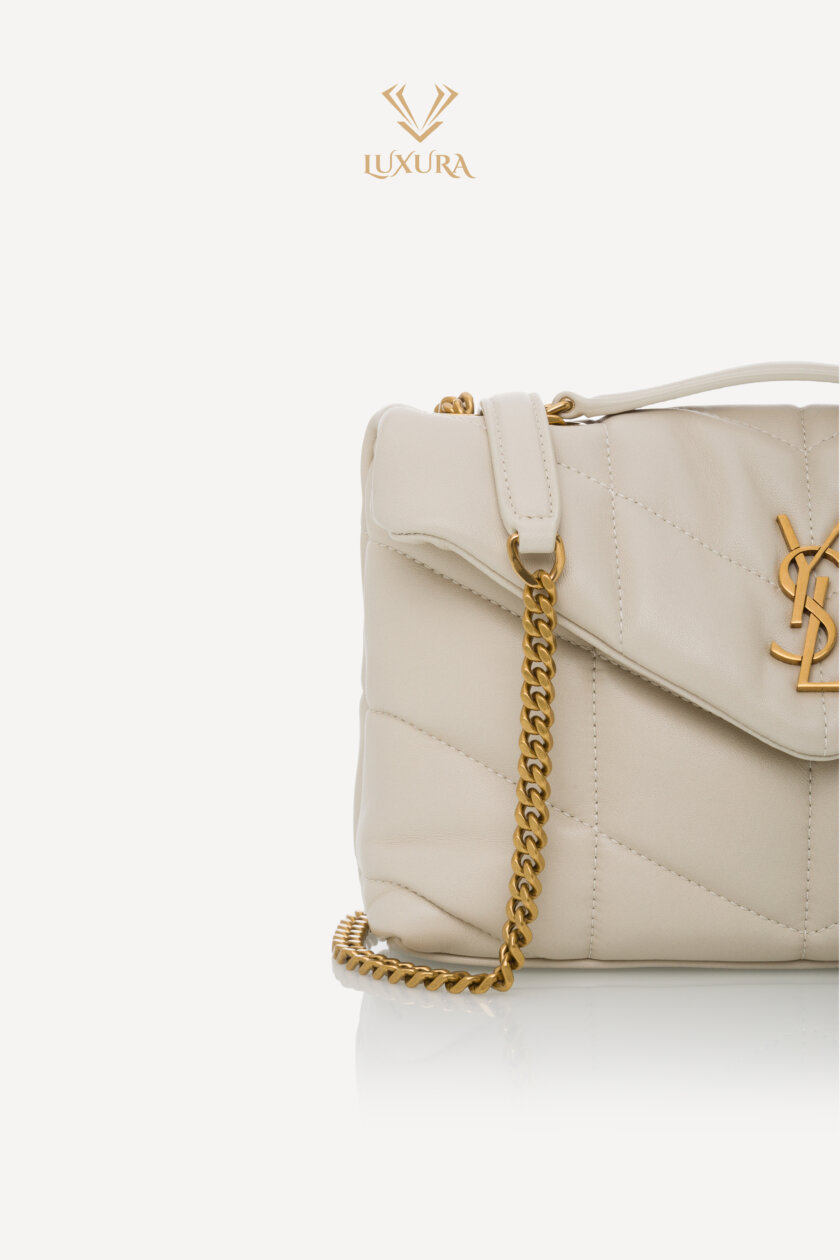 Cross Body and Shoulder Bags | SAINT LAURENT Toy Puffer in Lambskin Blanc Vintage