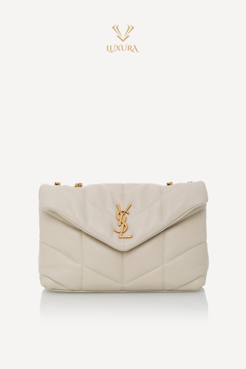 Cross Body and Shoulder Bags | SAINT LAURENT Toy Puffer in Lambskin Blanc Vintage
