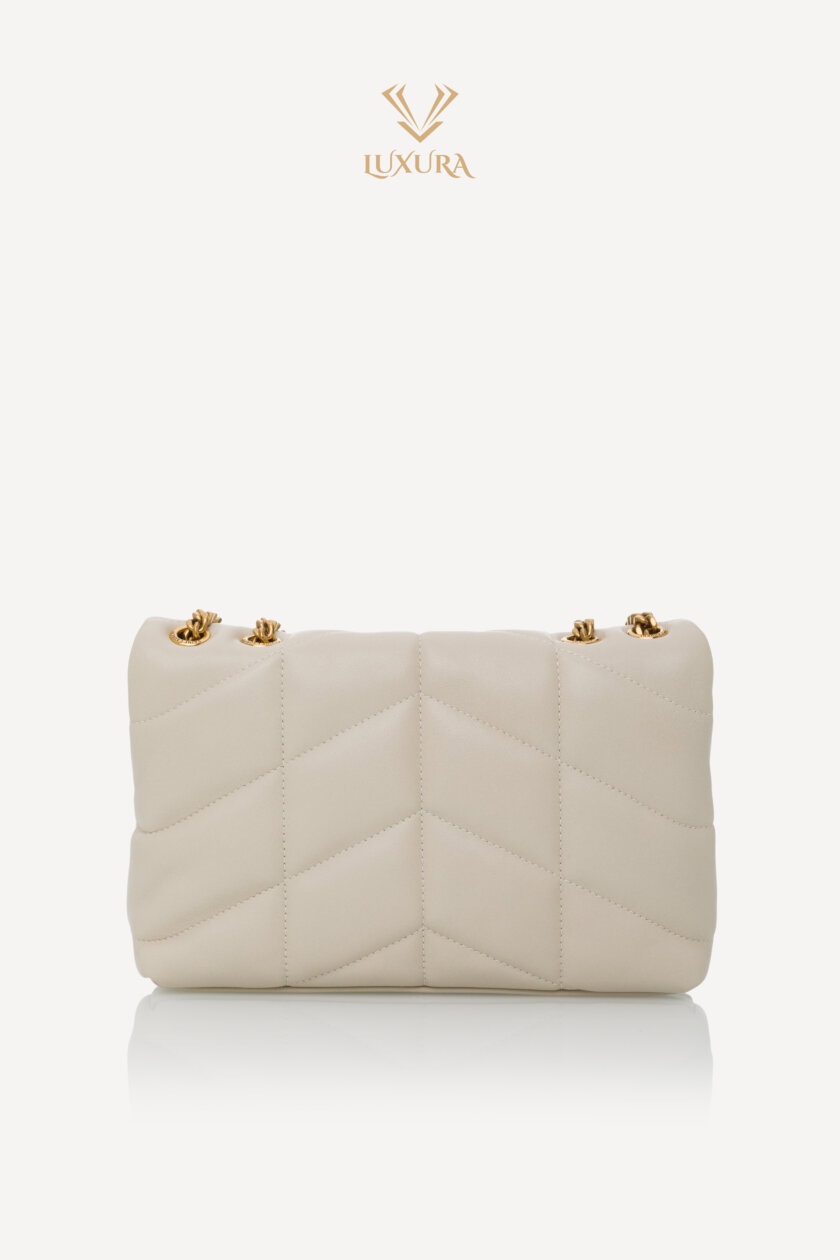 Cross Body and Shoulder Bags | SAINT LAURENT Toy Puffer in Lambskin Blanc Vintage