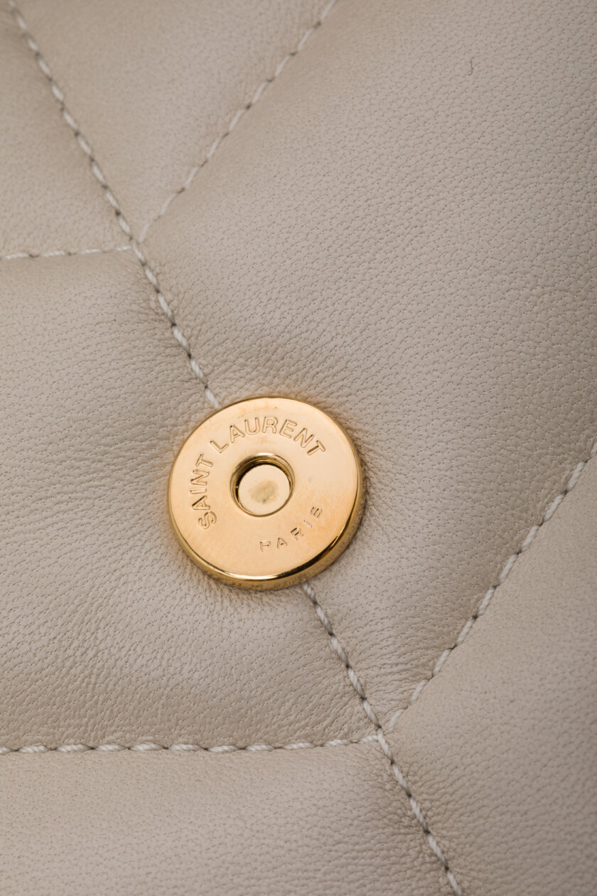 Cross Body and Shoulder Bags | SAINT LAURENT Toy Puffer in Lambskin Blanc Vintage