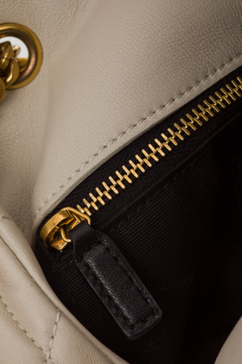 Cross Body and Shoulder Bags | SAINT LAURENT Toy Puffer in Lambskin Blanc Vintage