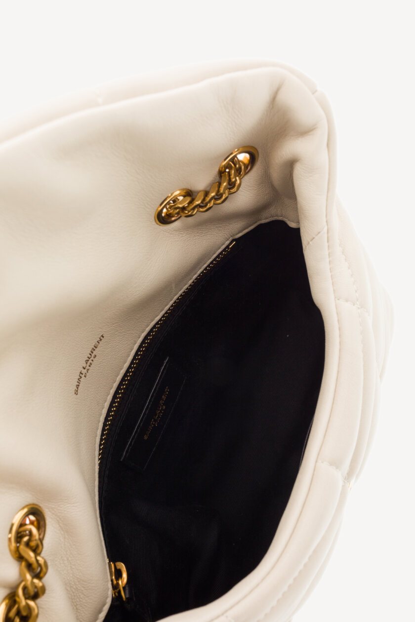 Cross Body and Shoulder Bags | SAINT LAURENT Toy Puffer in Lambskin Blanc Vintage