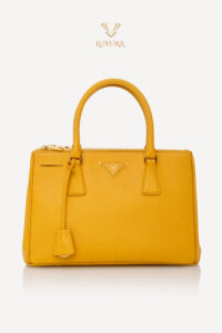 Genti | PRADA Small Yellow Galleria Saffiano Leather Bag