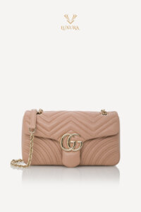 Genti | GUCCI GG Marmont Medium Shoulder Bag Beige Poudre