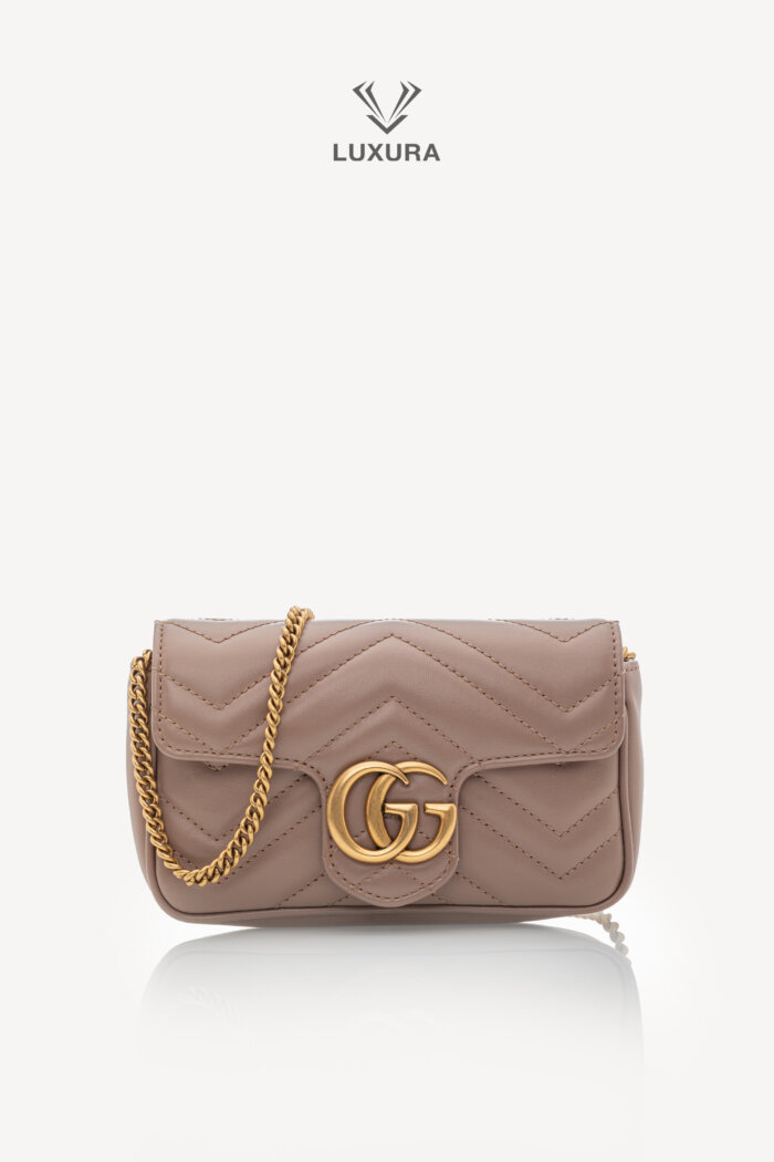 <span style="font-size: 10px;letter-spacing: .15em">BEST DEAL</span><br>            <strong>GUCCI</strong><br>            <div style="margin-top:10px;font-size:16px">GG Marmont Mini Bag Taupe Leather</div><br>