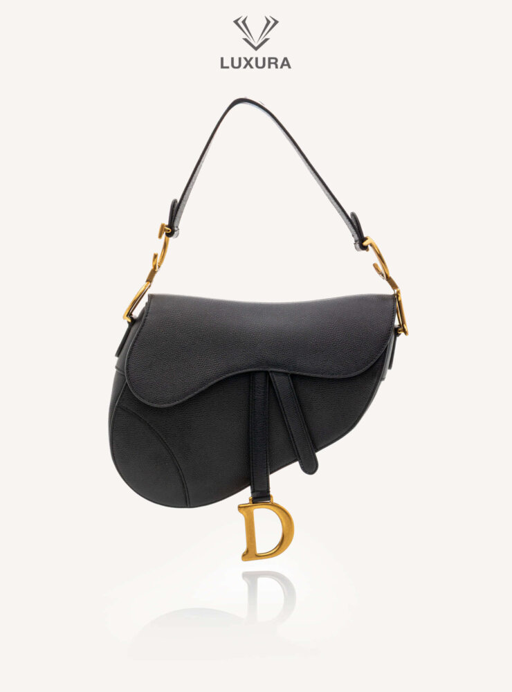 Christian_Dior_Grained_Calfskin_Saddle_Bag_Black_1_1-scaled