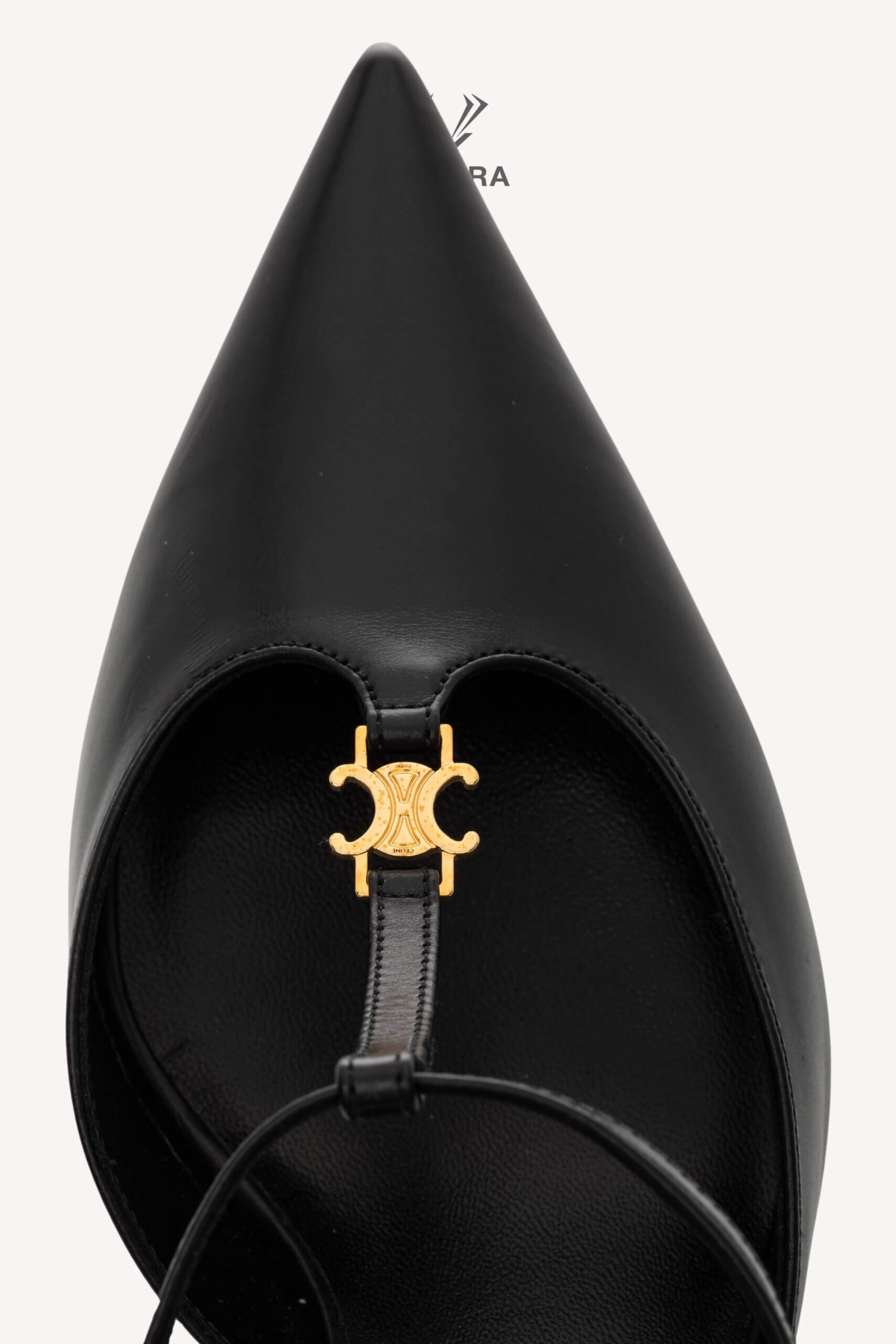 <span style="font-size: 10px;letter-spacing: .15em">NEW COLLECTION</span><br> <strong>CELINE</strong><br> <div style="margin-top:10px;font-size:16px">Kitten T-Bar Strap Pumps in Calfskin Black 37 ( true size 37.5 )</div><br> - Image 11