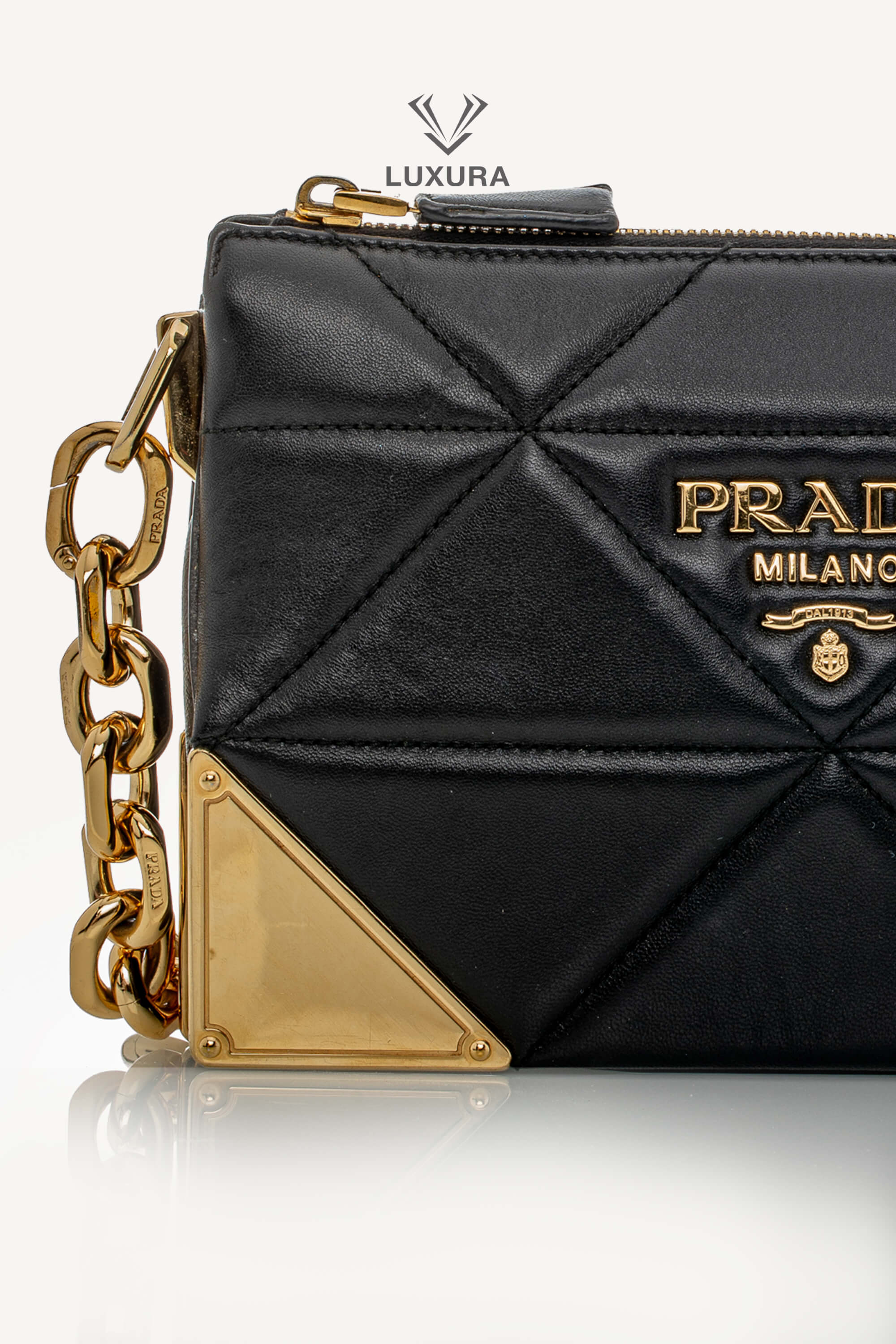 <span style="font-size: 10px;letter-spacing: .15em"></span><br> <strong>PRADA</strong><br> <div style="margin-top:10px;font-size:16px">Quilted Nappa Stitched Leather Crossbody Bag Black</div><br> - Image 21