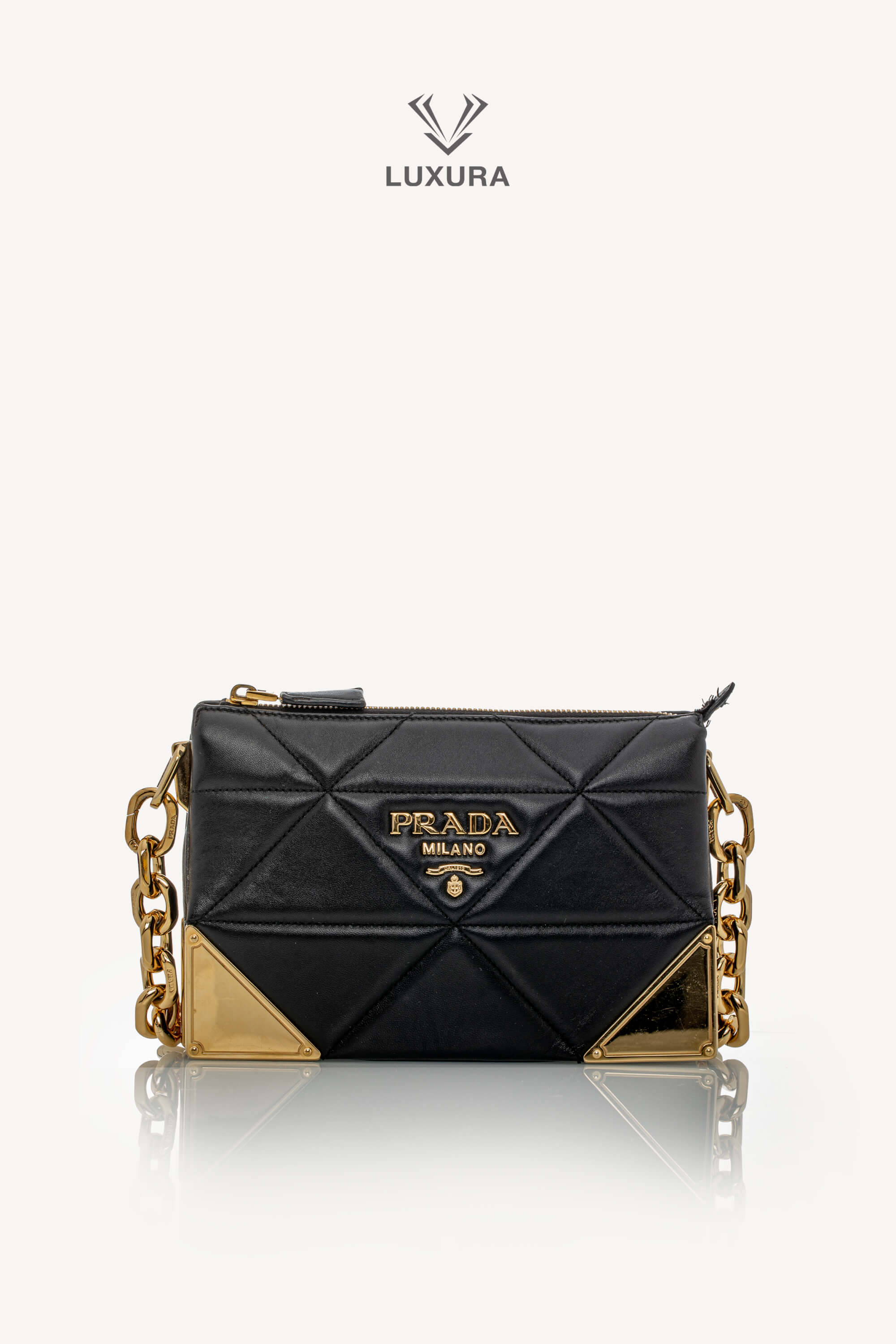 <span style="font-size: 10px;letter-spacing: .15em"></span><br> <strong>PRADA</strong><br> <div style="margin-top:10px;font-size:16px">Quilted Nappa Stitched Leather Crossbody Bag Black</div><br> - Image 20