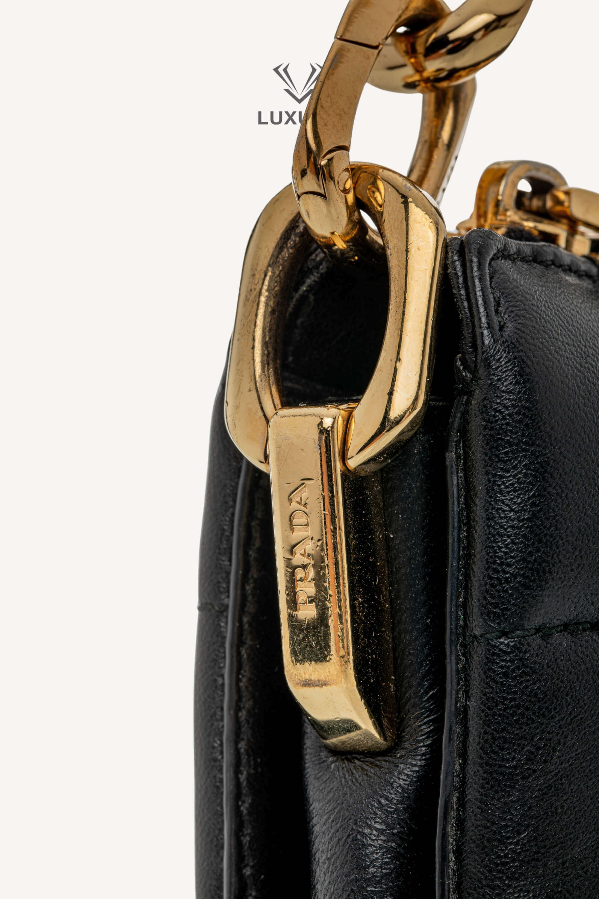 <span style="font-size: 10px;letter-spacing: .15em"></span><br> <strong>PRADA</strong><br> <div style="margin-top:10px;font-size:16px">Quilted Nappa Stitched Leather Crossbody Bag Black</div><br> - Image 9