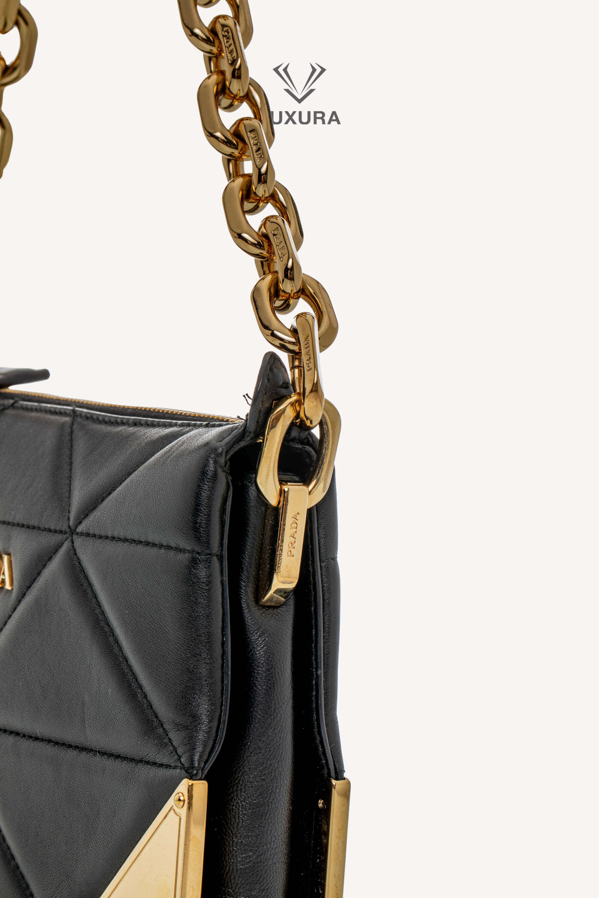 <span style="font-size: 10px;letter-spacing: .15em"></span><br> <strong>PRADA</strong><br> <div style="margin-top:10px;font-size:16px">Quilted Nappa Stitched Leather Crossbody Bag Black</div><br> - Image 8