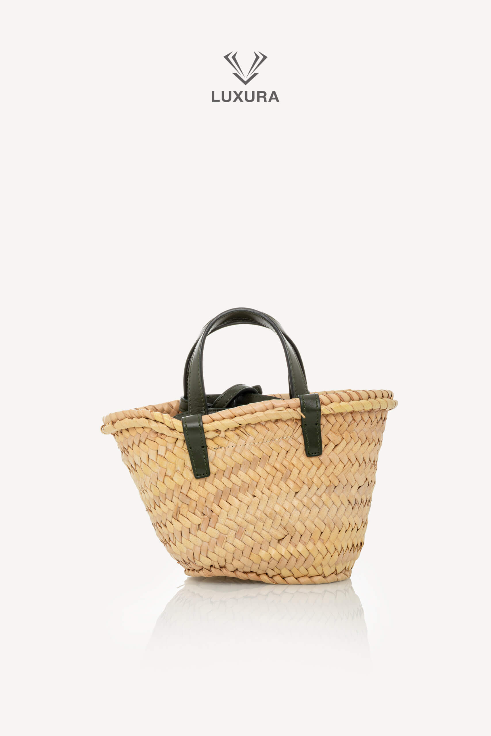 <span style="font-size: 10px;letter-spacing: .15em">HARD TO FIND</span><br>            <strong>CELINE</strong><br>            <div style="margin-top:10px;font-size:16px">Palm Leaves Calfskin Classic Triomphe Nano Panier Khaki</div><br> - Image 6