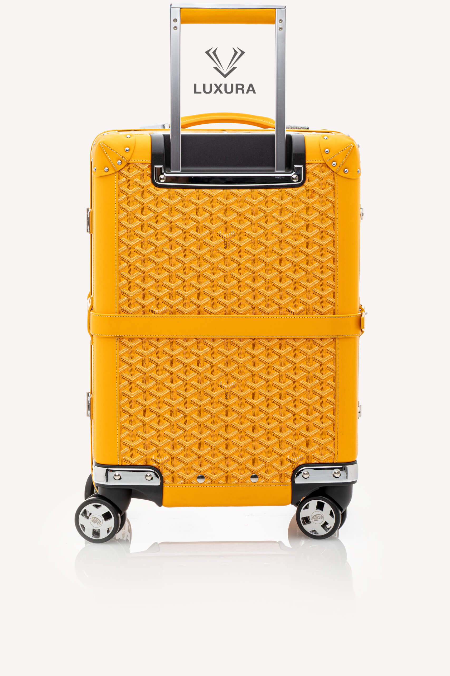 <span style="font-size: 10px;letter-spacing: .15em">HARD TO FIND</span><br> <strong>GOYARD</strong><br> <div style="margin-top:10px;font-size:16px">Bourget PM Trolley Case Yellow</div><br> - Image 4
