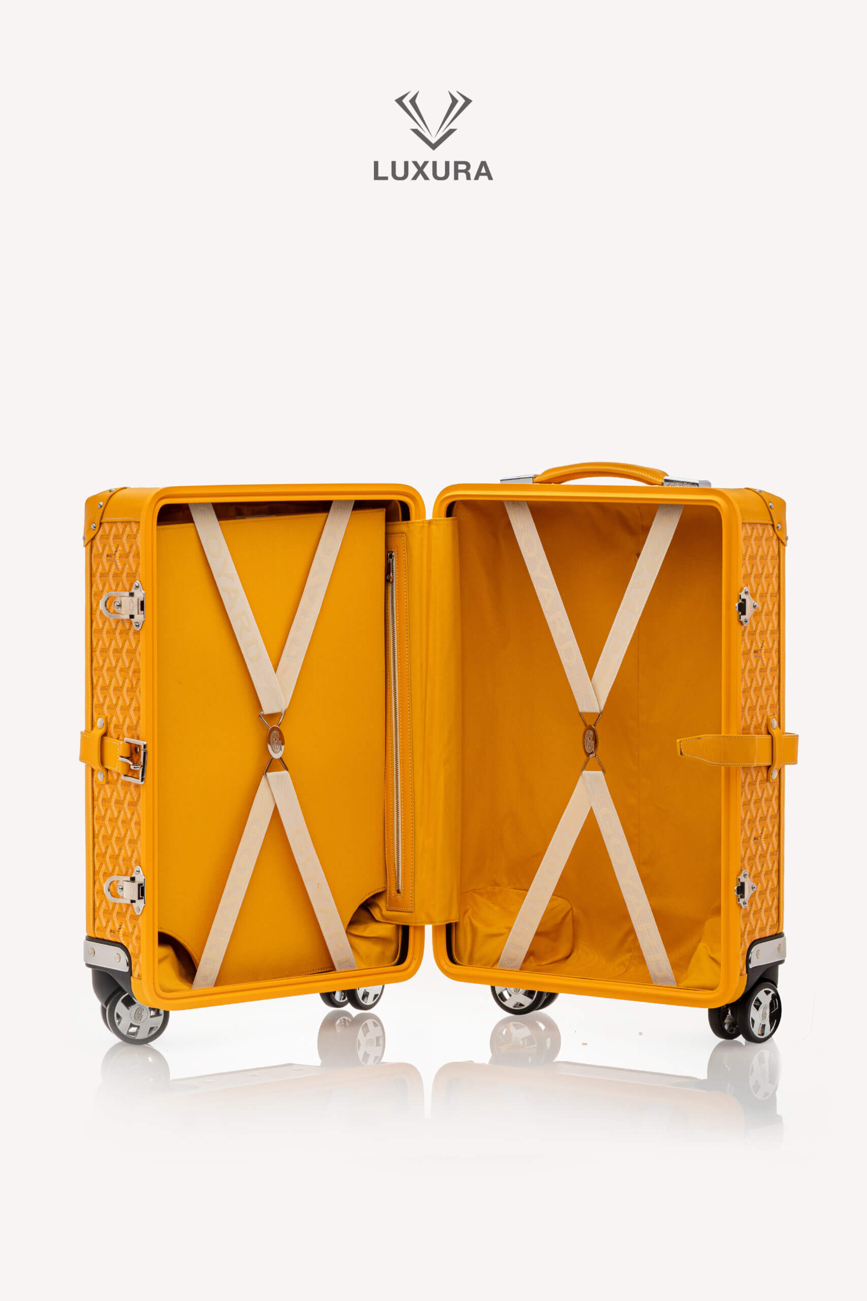 <span style="font-size: 10px;letter-spacing: .15em">HARD TO FIND</span><br> <strong>GOYARD</strong><br> <div style="margin-top:10px;font-size:16px">Bourget PM Trolley Case Yellow</div><br> - Image 7
