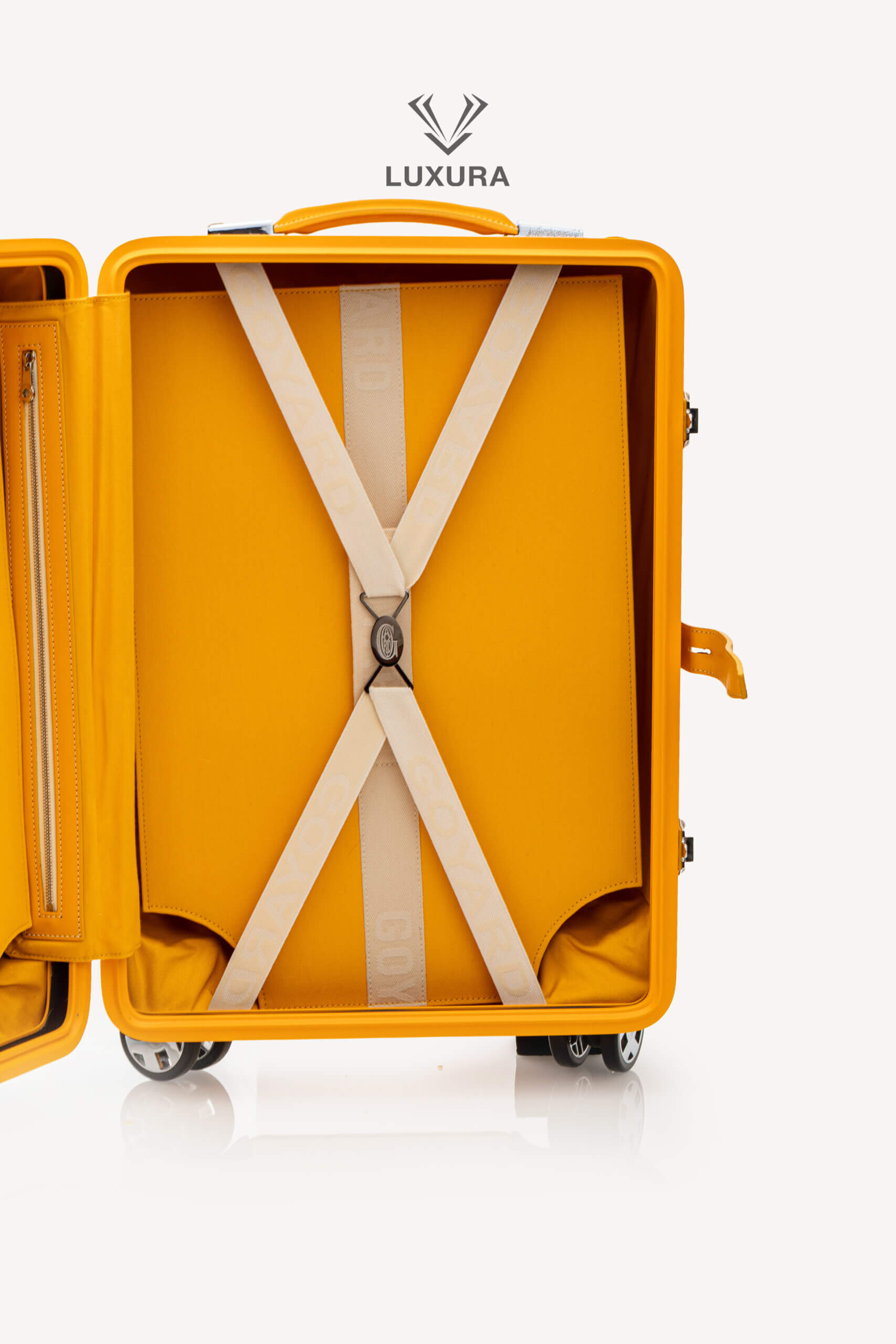 <span style="font-size: 10px;letter-spacing: .15em">HARD TO FIND</span><br> <strong>GOYARD</strong><br> <div style="margin-top:10px;font-size:16px">Bourget PM Trolley Case Yellow</div><br> - Image 8