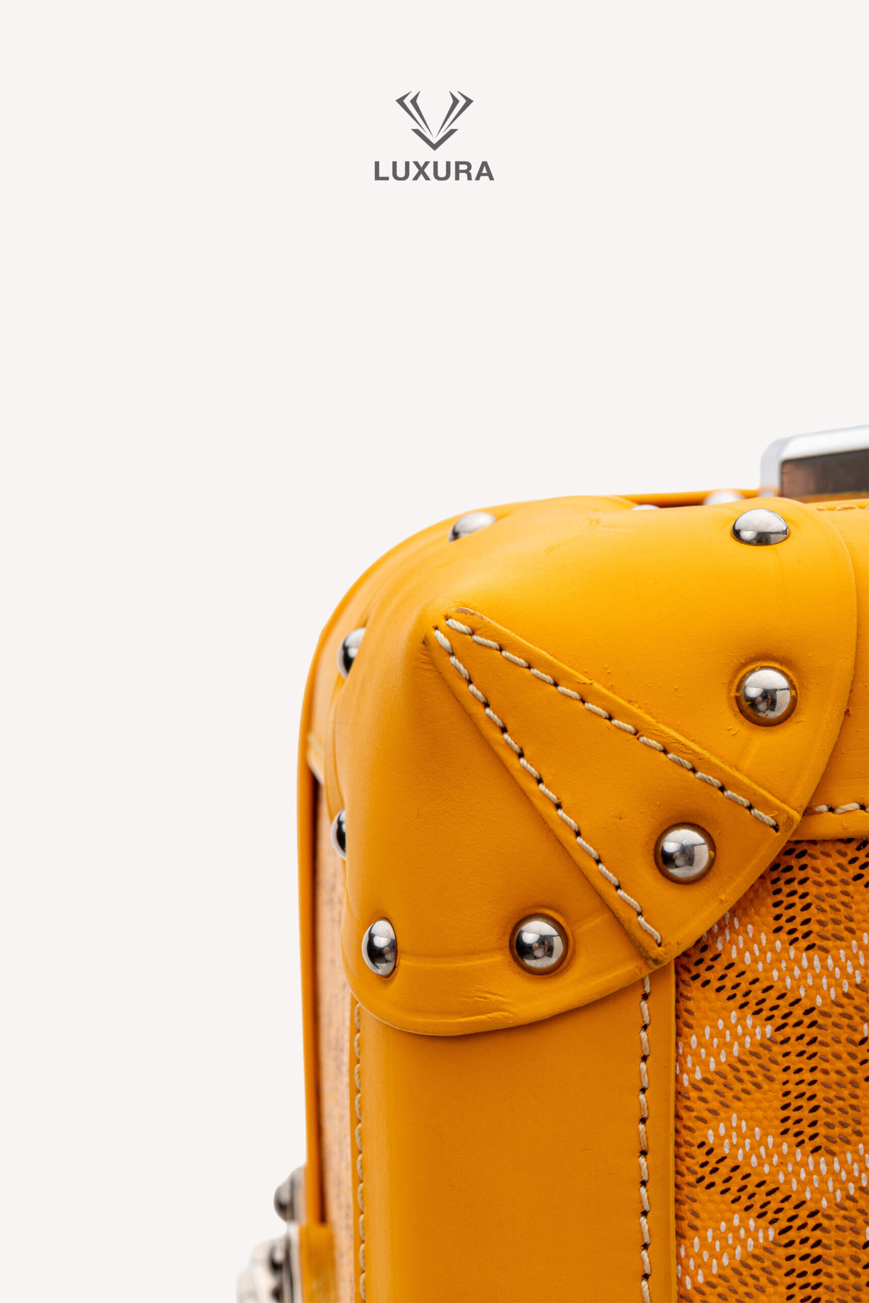 <span style="font-size: 10px;letter-spacing: .15em">HARD TO FIND</span><br> <strong>GOYARD</strong><br> <div style="margin-top:10px;font-size:16px">Bourget PM Trolley Case Yellow</div><br> - Image 12