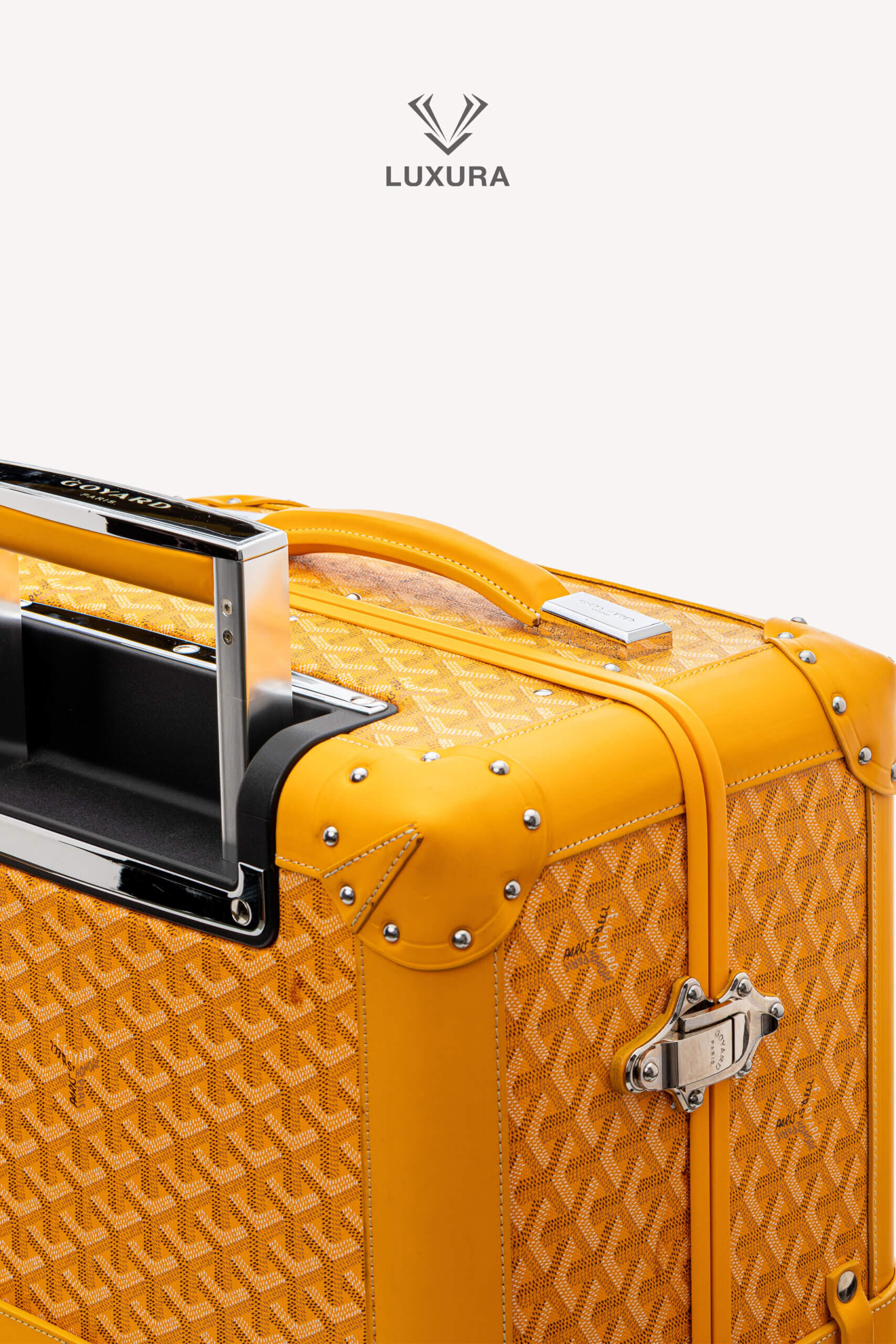 <span style="font-size: 10px;letter-spacing: .15em">HARD TO FIND</span><br> <strong>GOYARD</strong><br> <div style="margin-top:10px;font-size:16px">Bourget PM Trolley Case Yellow</div><br> - Image 20
