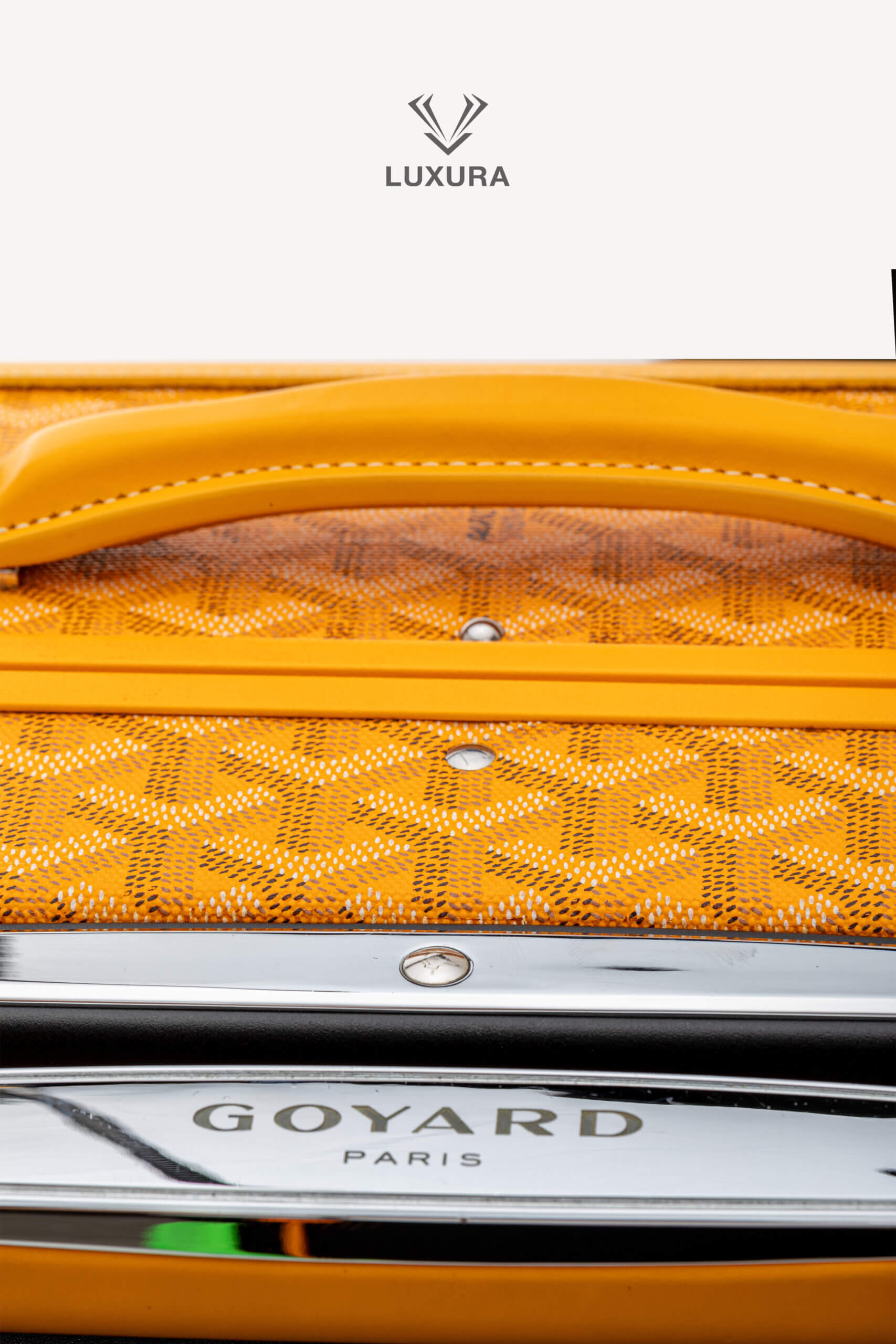 <span style="font-size: 10px;letter-spacing: .15em">HARD TO FIND</span><br> <strong>GOYARD</strong><br> <div style="margin-top:10px;font-size:16px">Bourget PM Trolley Case Yellow</div><br> - Image 18