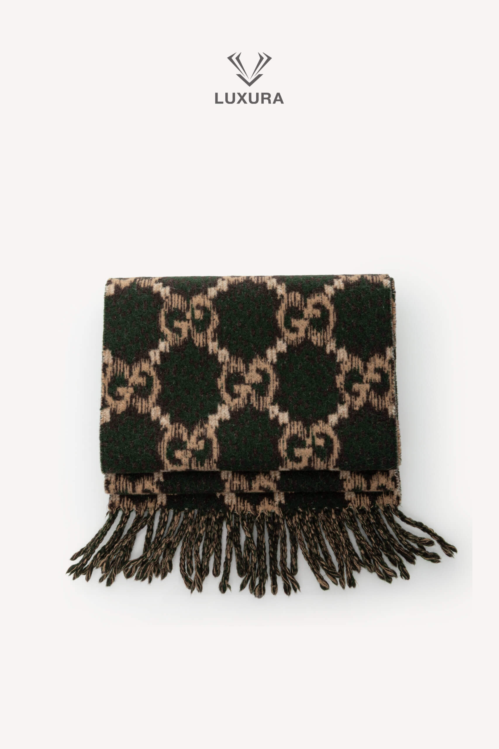 <span style="font-size: 10px;letter-spacing: .15em">HARD TO FIND</span><br> <strong>GUCCI</strong><br> <div style="margin-top:10px;font-size:16px">Reversible Wool Scarf Breen-Brown</div><br> - Image 12