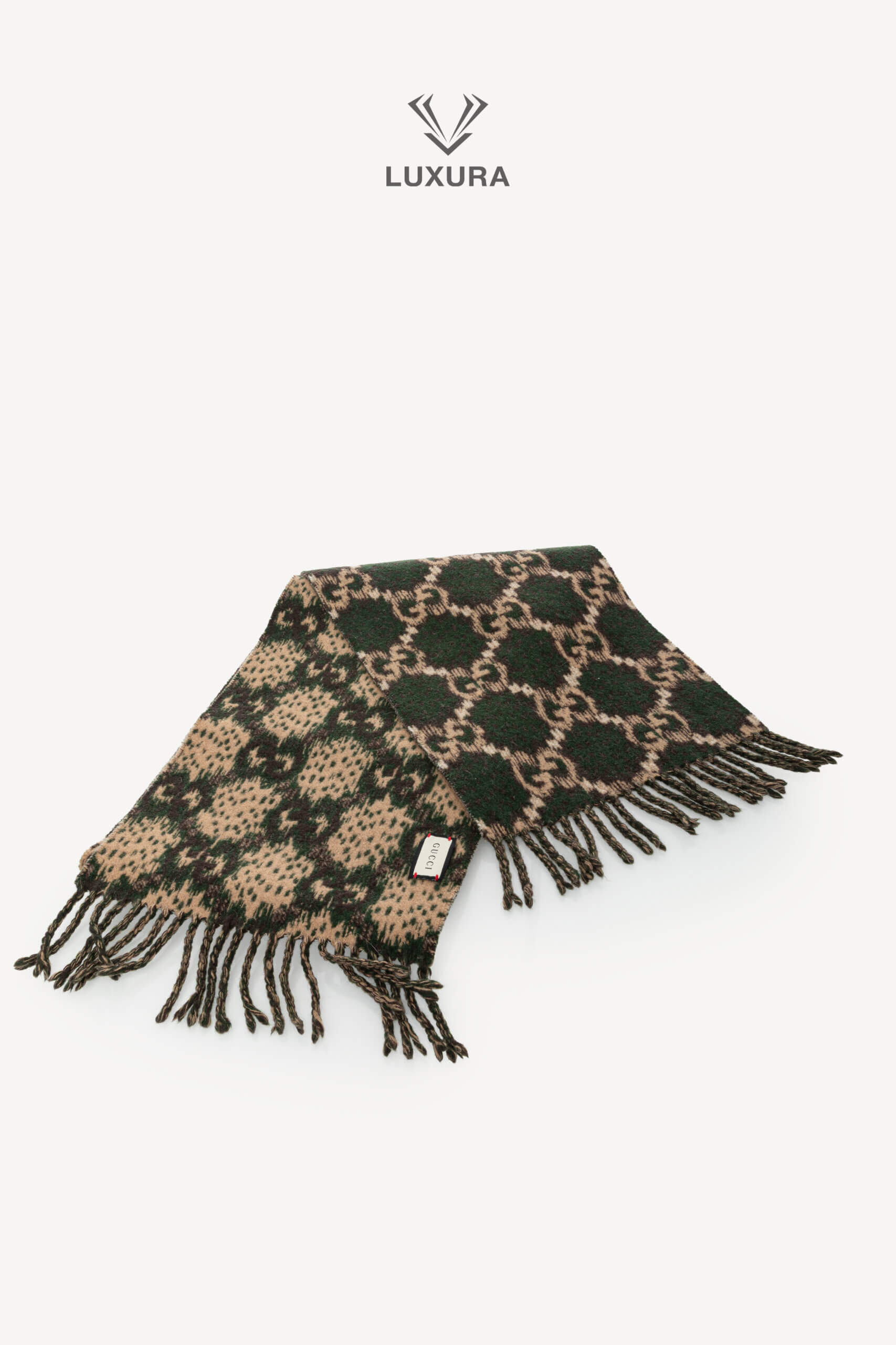 <span style="font-size: 10px;letter-spacing: .15em">HARD TO FIND</span><br> <strong>GUCCI</strong><br> <div style="margin-top:10px;font-size:16px">Reversible Wool Scarf Breen-Brown</div><br> - Image 10