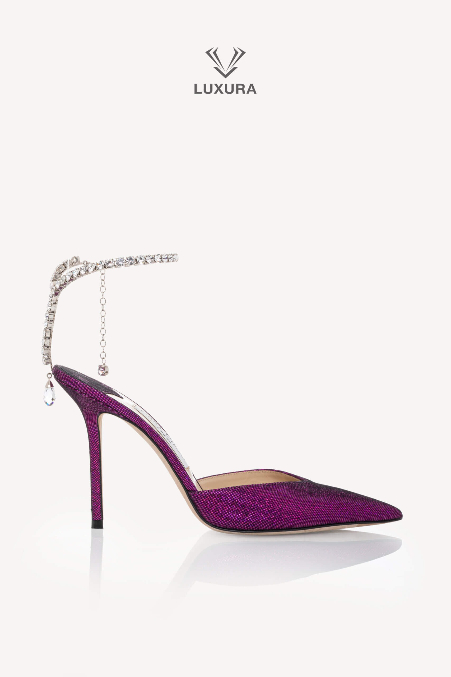 <span style="font-size: 10px;letter-spacing: .15em">BEST DEAL</span><br> <strong>JIMMY CHOO</strong><br> <div style="margin-top:10px;font-size:16px">Saeda 100 Pumps Glittery Pink 39.5</div><br>