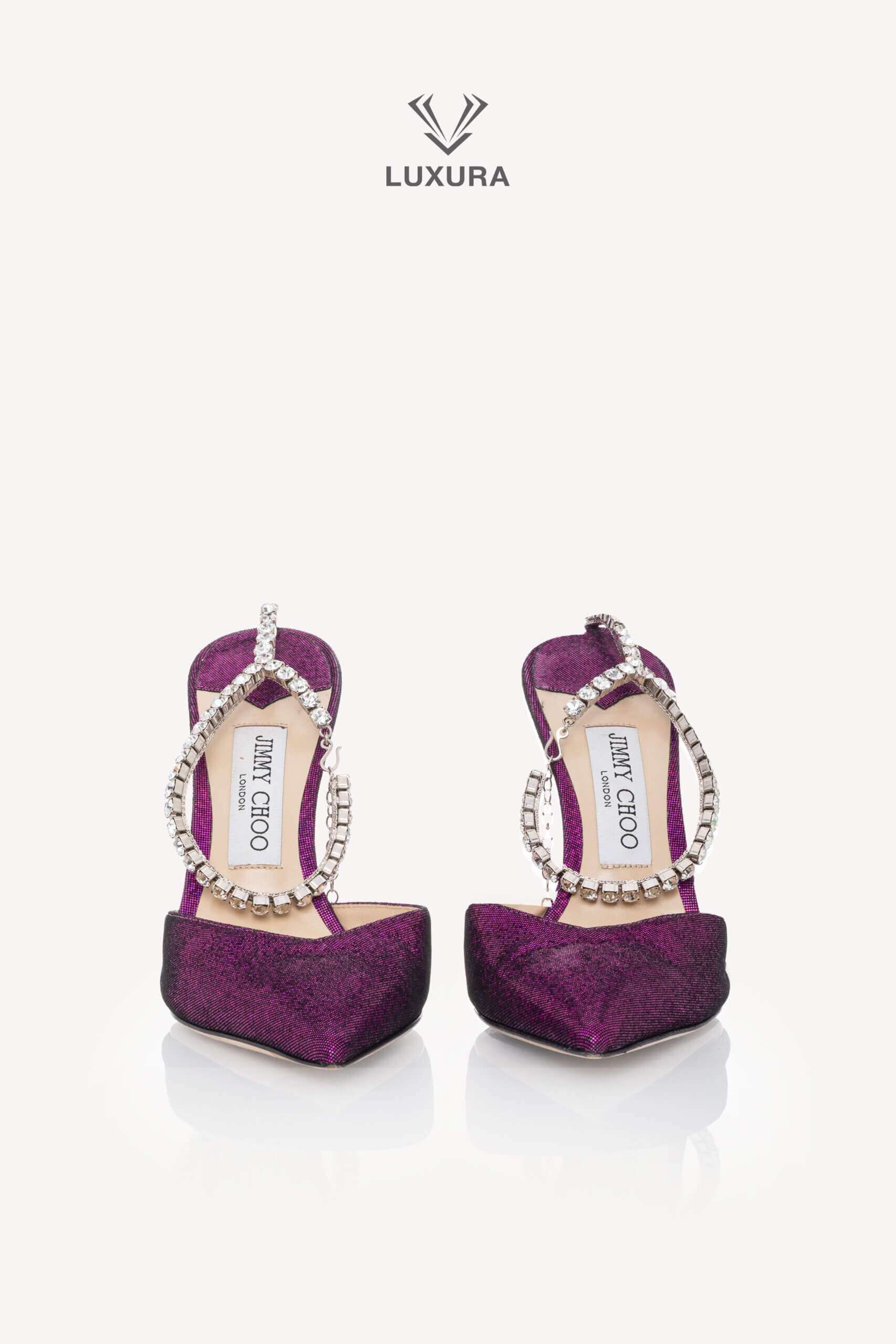 <span style="font-size: 10px;letter-spacing: .15em">BEST DEAL</span><br> <strong>JIMMY CHOO</strong><br> <div style="margin-top:10px;font-size:16px">Saeda 100 Pumps Glittery Pink 39.5</div><br> - Image 4