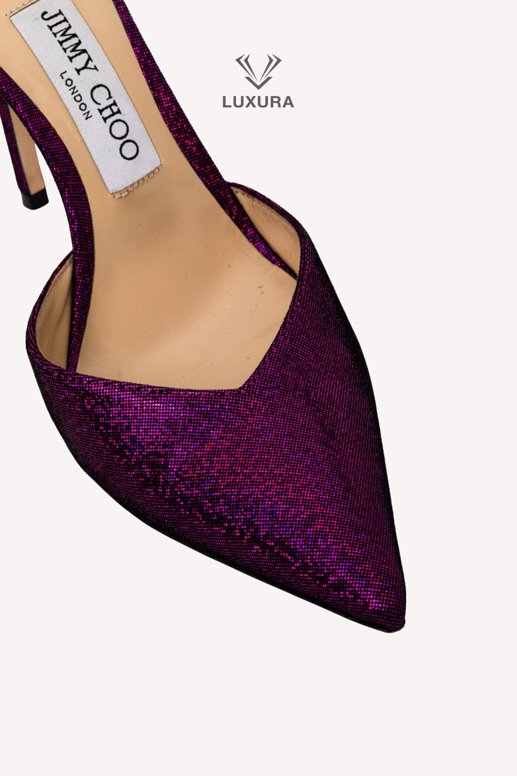 <span style="font-size: 10px;letter-spacing: .15em">BEST DEAL</span><br> <strong>JIMMY CHOO</strong><br> <div style="margin-top:10px;font-size:16px">Saeda 100 Pumps Glittery Pink 39.5</div><br> - Image 9