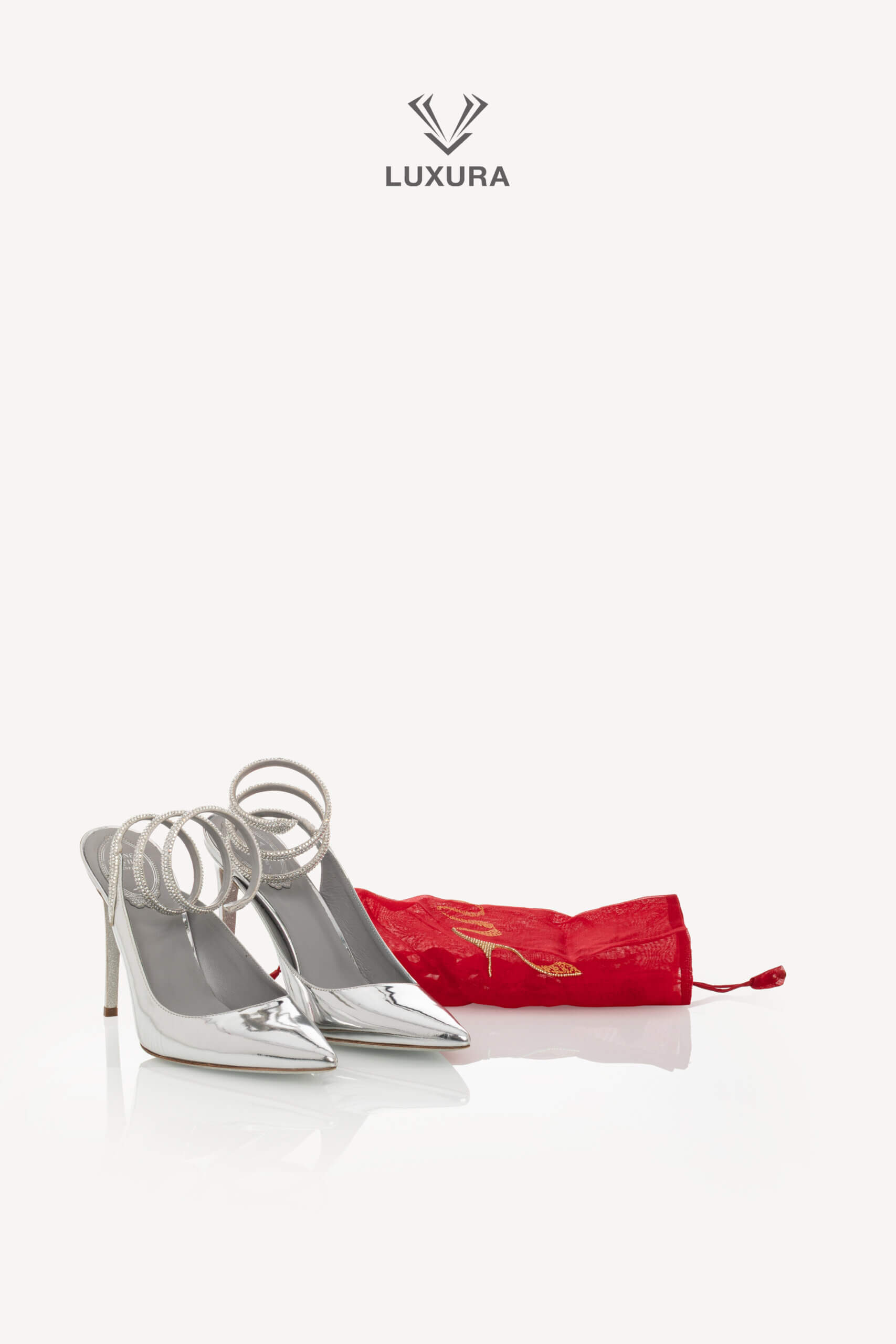 <span style="font-size: 10px;letter-spacing: .15em">BEST DEAL</span><br> <strong>RENE</strong><br> <div style="margin-top:10px;font-size:16px">Caovilla Cleo 105 Silver Tone Leather Pumps 40</div><br> - Image 2