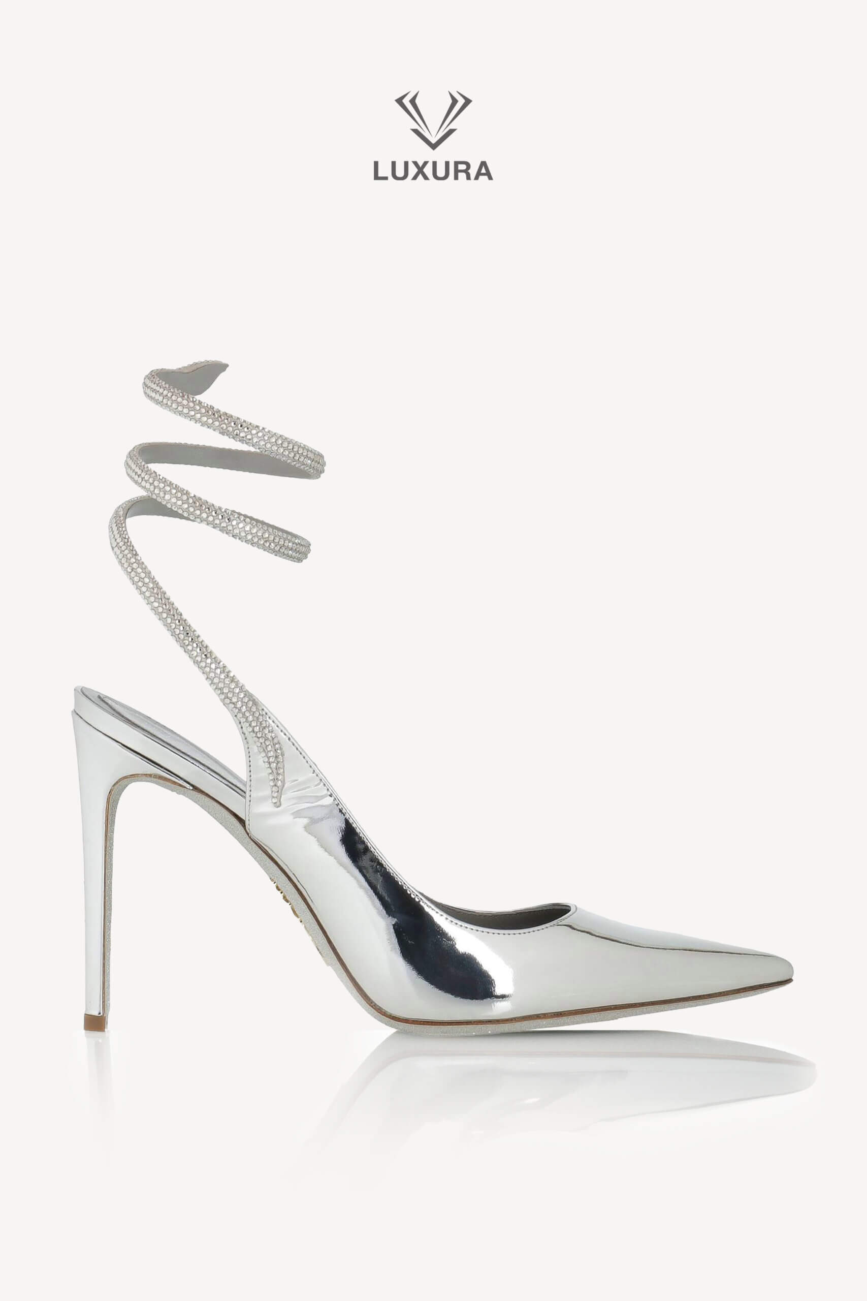 <span style="font-size: 10px;letter-spacing: .15em">BEST DEAL</span><br> <strong>RENE</strong><br> <div style="margin-top:10px;font-size:16px">Caovilla Cleo 105 Silver Tone Leather Pumps 40</div><br>