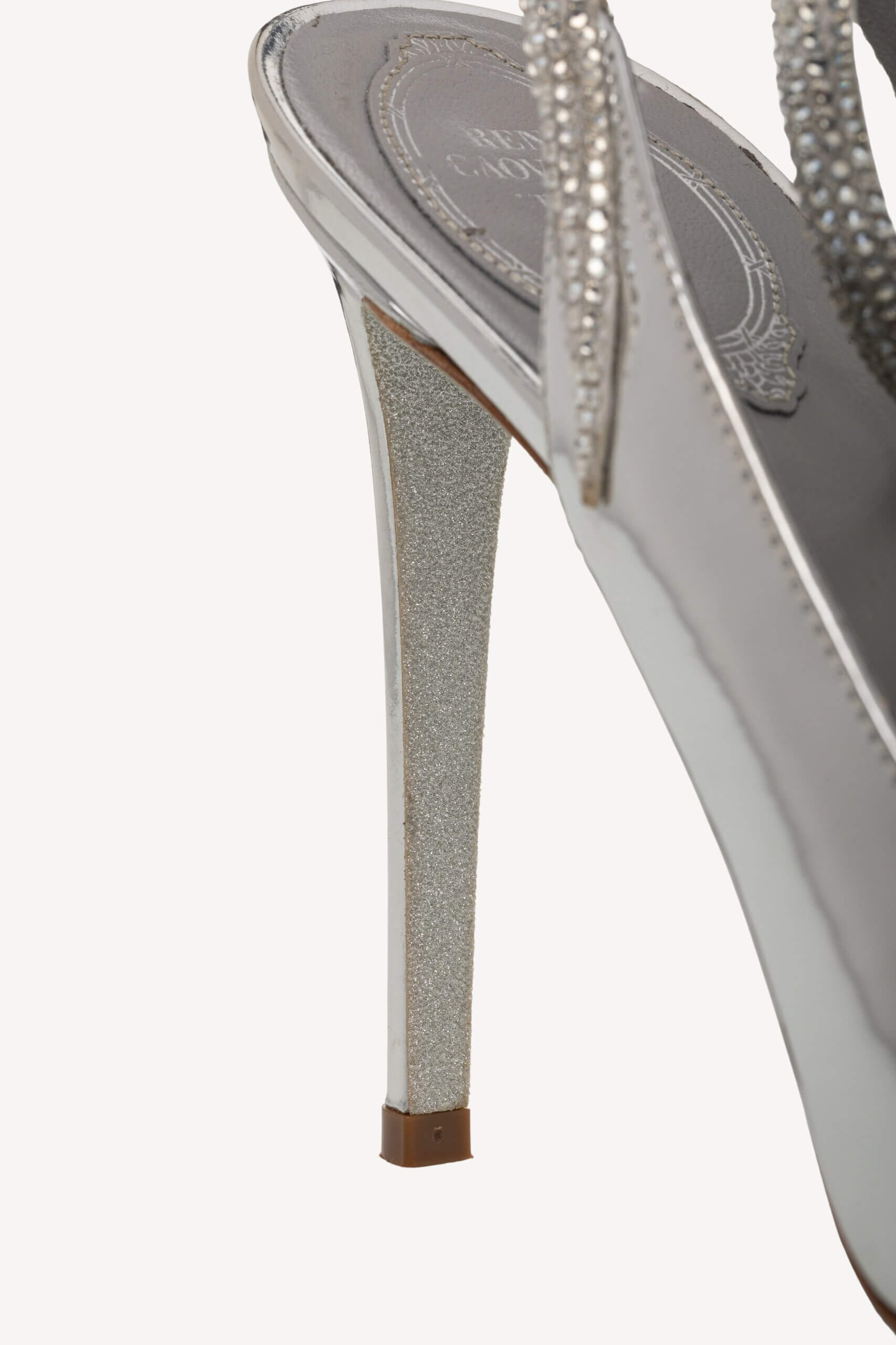 <span style="font-size: 10px;letter-spacing: .15em">BEST DEAL</span><br> <strong>RENE</strong><br> <div style="margin-top:10px;font-size:16px">Caovilla Cleo 105 Silver Tone Leather Pumps 40</div><br> - Image 16