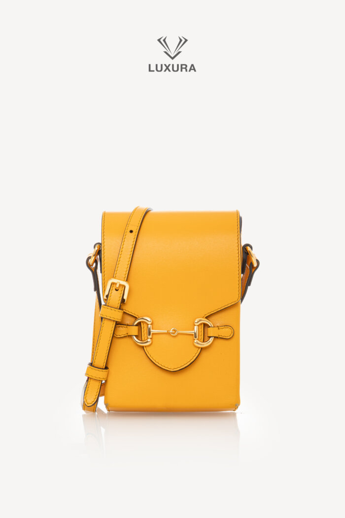 <span style="font-size: 10px;letter-spacing: .15em">HARD TO FIND</span><br>            <strong>GUCCI</strong><br>            <div style="margin-top:10px;font-size:16px">Mini Horsebit 1955 Shoulder Bag Yellow</div><br>