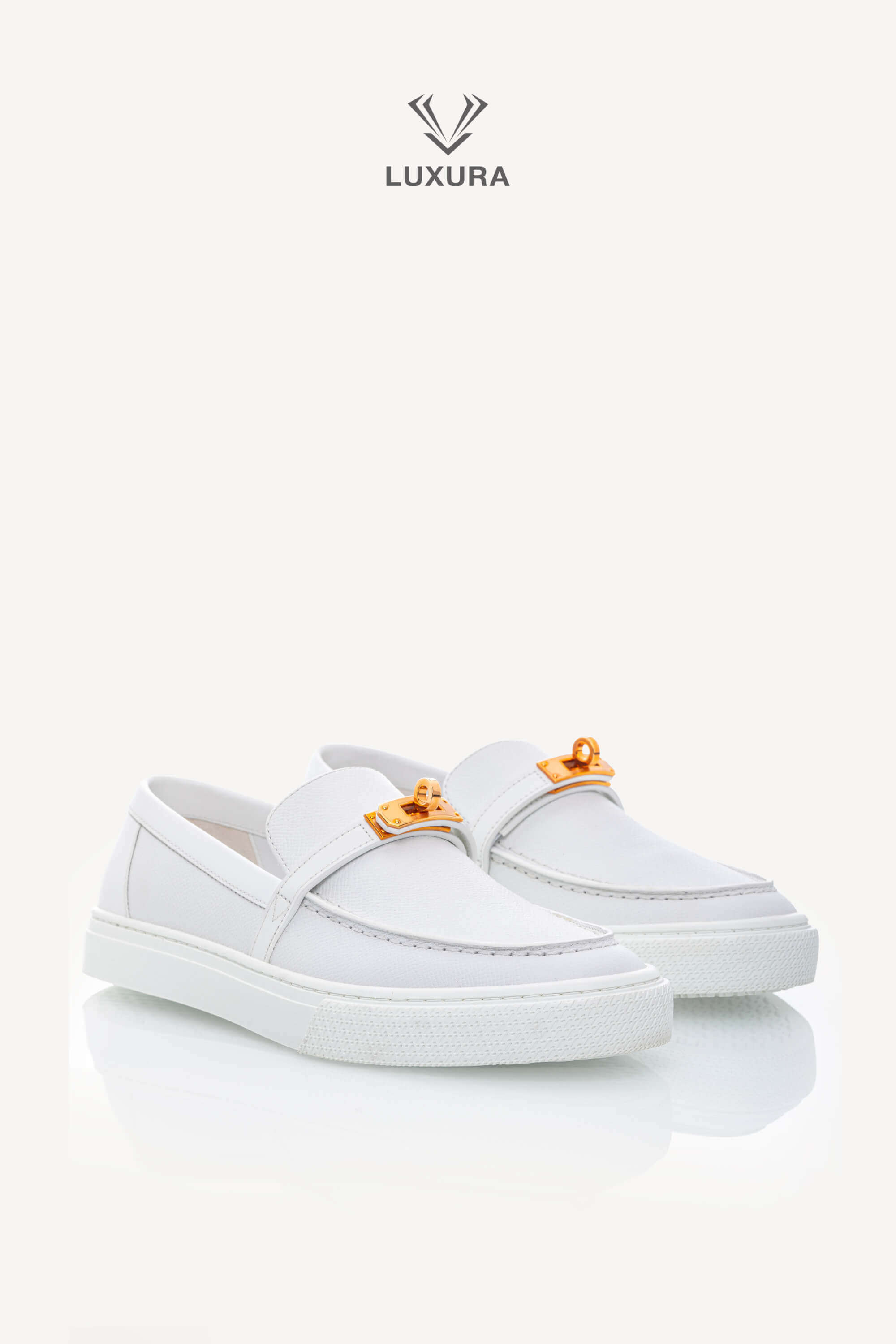 <span style="font-size: 10px;letter-spacing: .15em">HARD TO FIND</span><br> <strong>HERMES</strong><br> <div style="margin-top:10px;font-size:16px">Game Slip On Sneaker White 39.5</div><br> - Image 7