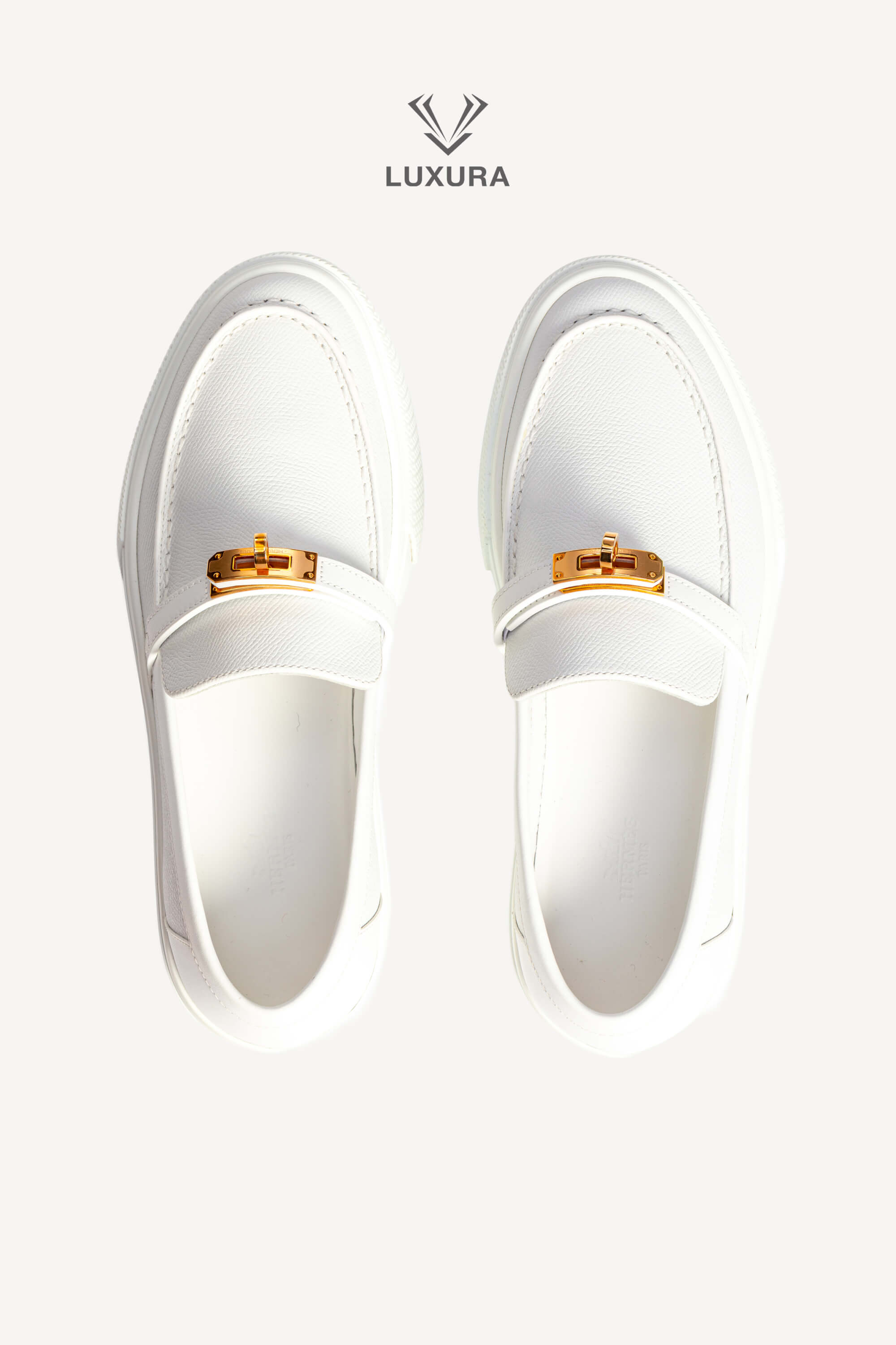 <span style="font-size: 10px;letter-spacing: .15em">HARD TO FIND</span><br> <strong>HERMES</strong><br> <div style="margin-top:10px;font-size:16px">Game Slip On Sneaker White 39.5</div><br> - Image 3