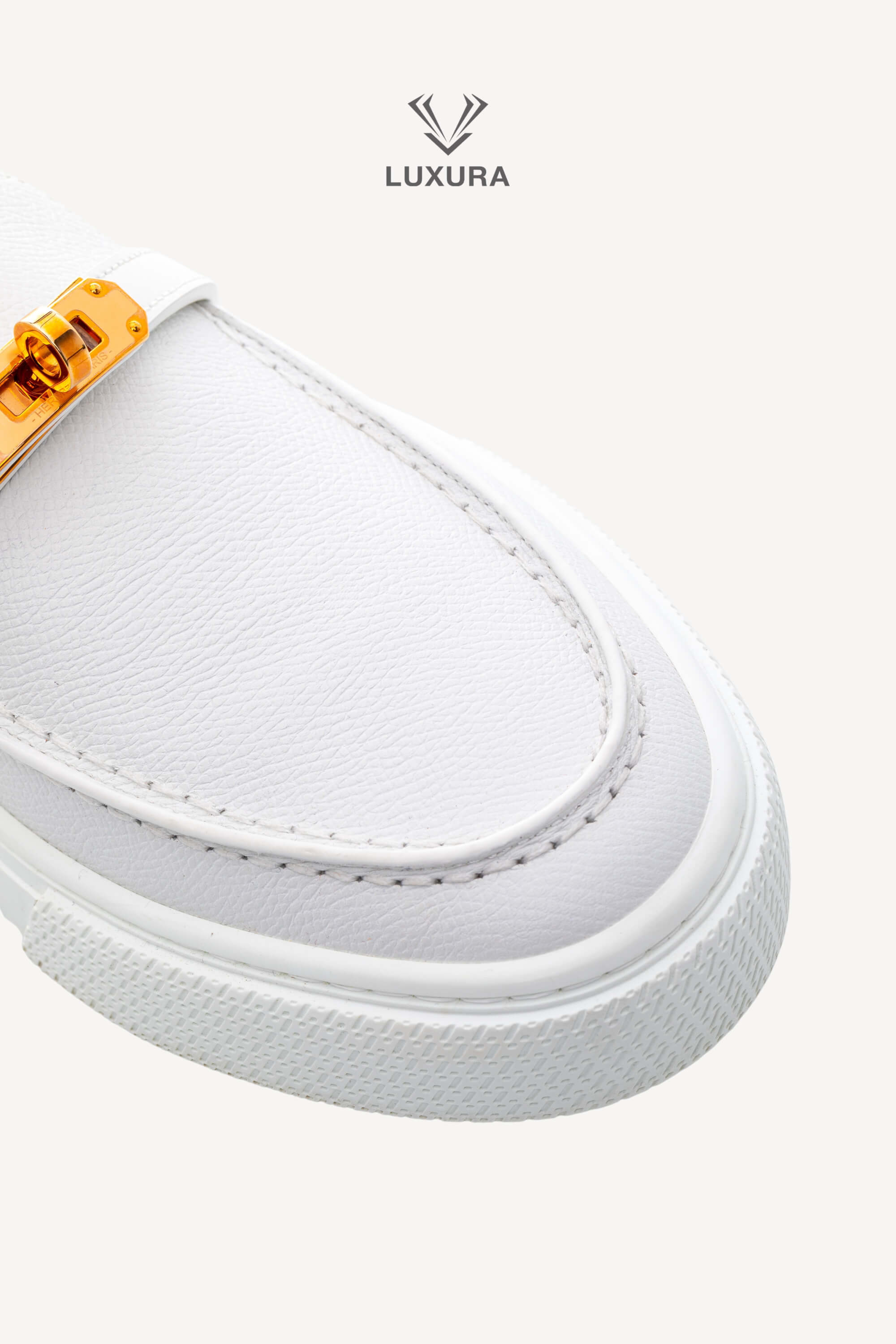 <span style="font-size: 10px;letter-spacing: .15em">HARD TO FIND</span><br> <strong>HERMES</strong><br> <div style="margin-top:10px;font-size:16px">Game Slip On Sneaker White 39.5</div><br> - Image 15
