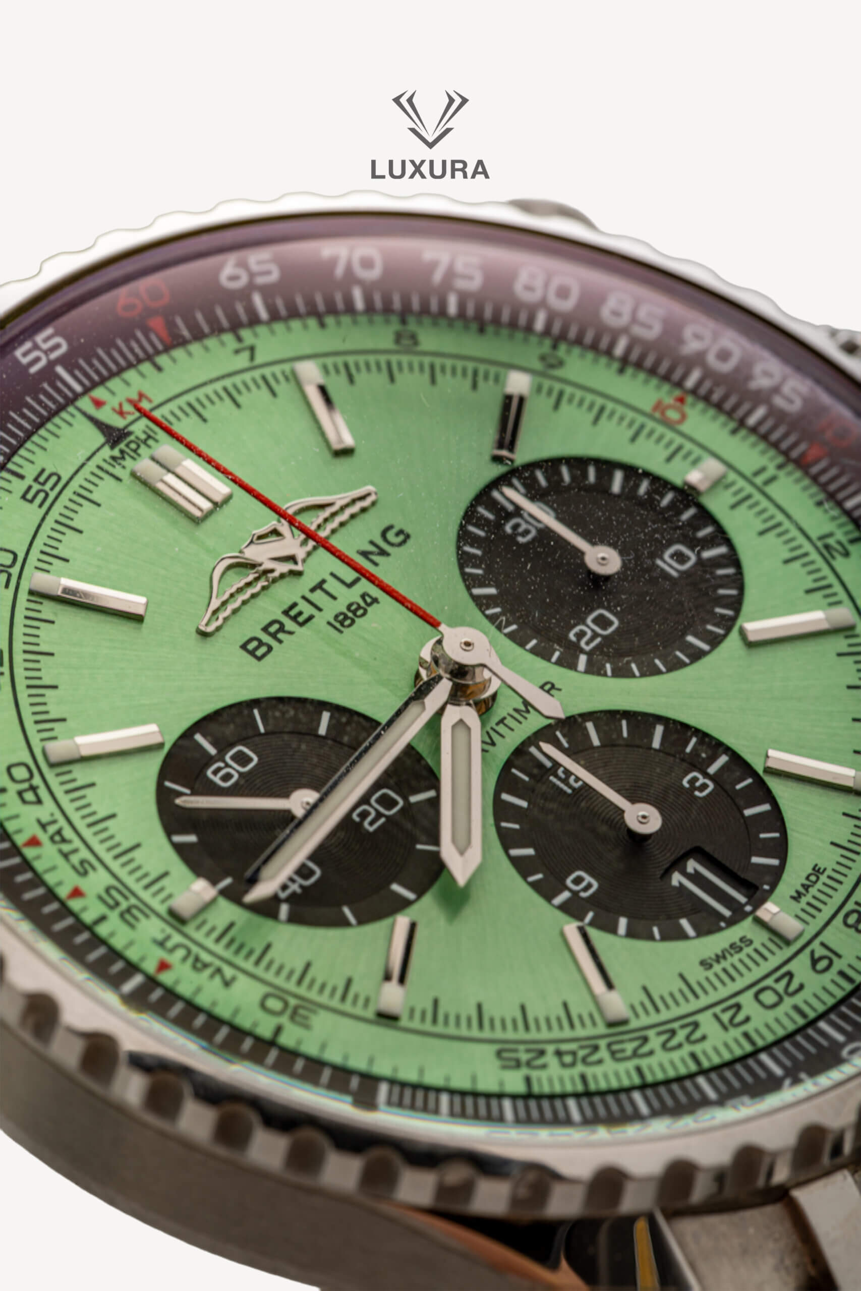 <span style="font-size: 10px;letter-spacing: .15em">BEST DEAL</span><br> <strong>BREITLING</strong><br> <div style="margin-top:10px;font-size:16px">Navitimer B01 Cronograph Watch AB0138241L1A1</div><br> - Image 4