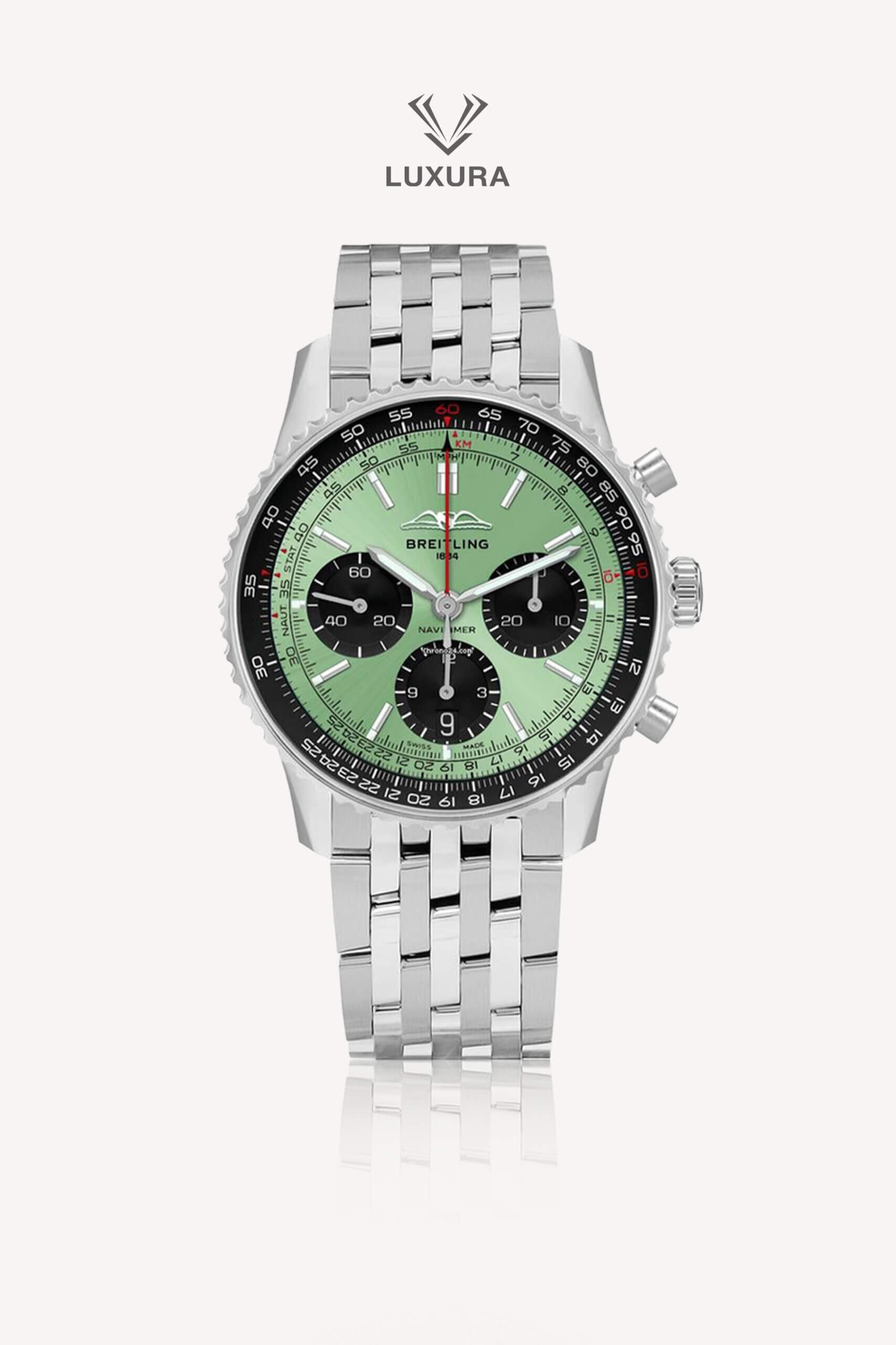 <span style="font-size: 10px;letter-spacing: .15em">BEST DEAL</span><br> <strong>BREITLING</strong><br> <div style="margin-top:10px;font-size:16px">Navitimer B01 Cronograph Watch AB0138241L1A1</div><br>