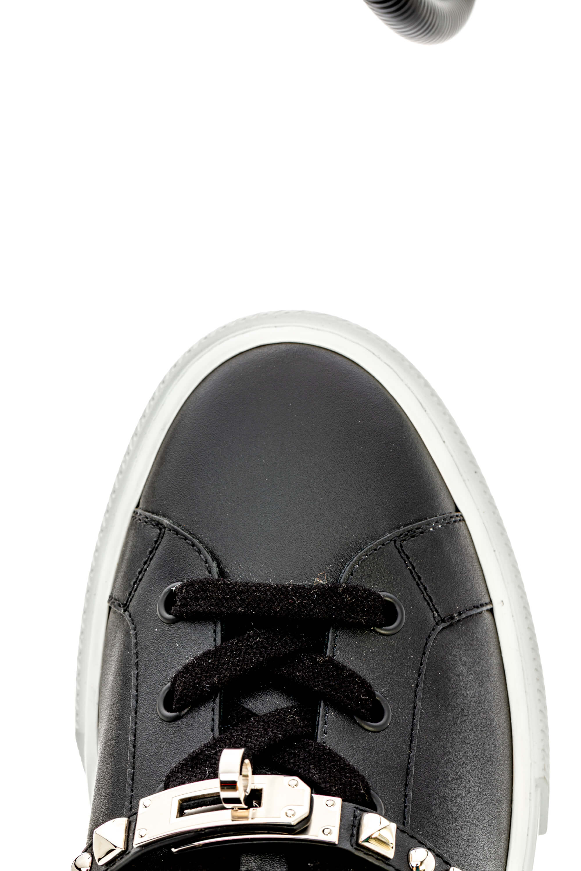 <span style="font-size: 10px;letter-spacing: .15em">HARD TO FIND</span><br> <strong>HERMES</strong><br> <div style="margin-top:10px;font-size:16px">Day Sneaker Black with Medor Studs 40</div><br> - Image 14