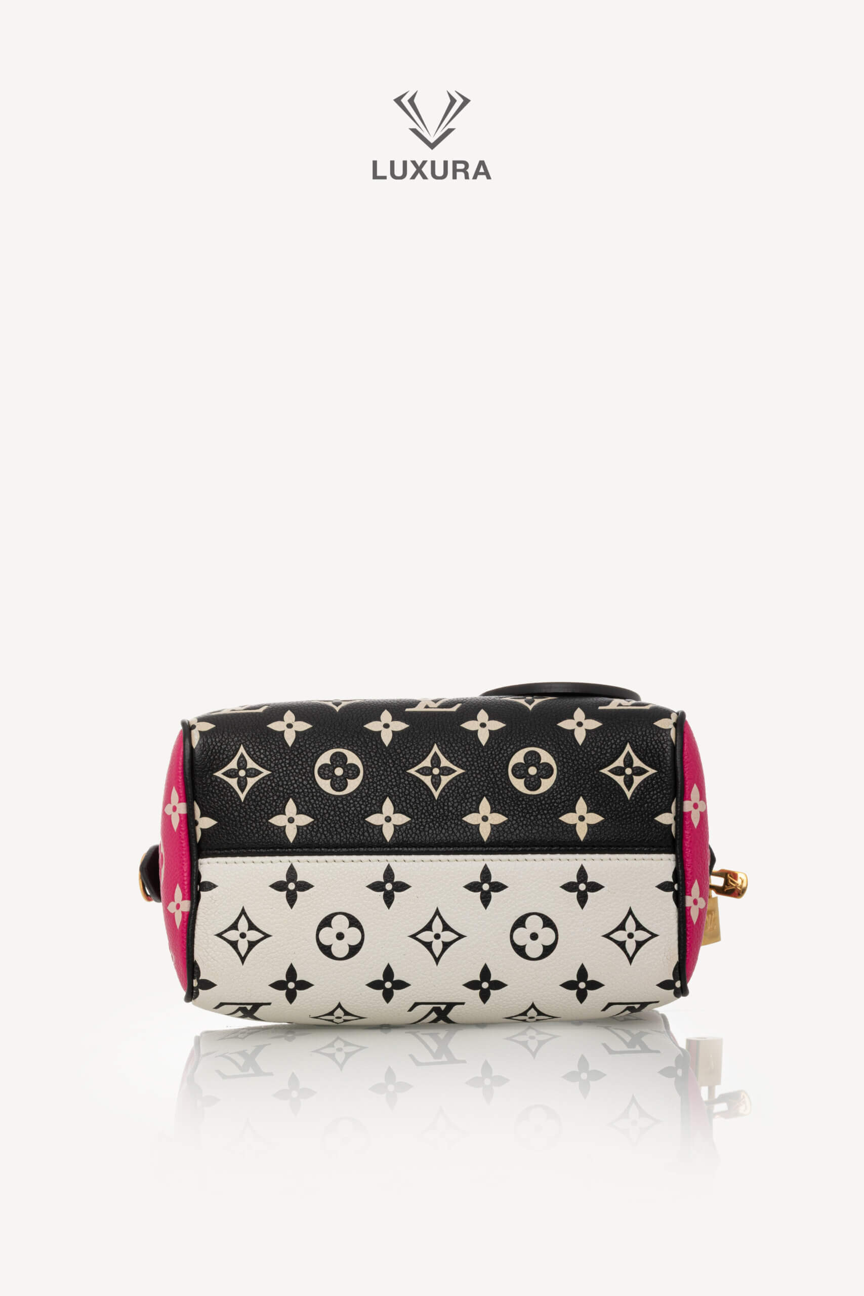 <span style="font-size: 10px;letter-spacing: .15em">HARD TO FIND</span><br>            <strong>LOUIS VUITTON</strong><br>            <div style="margin-top:10px;font-size:16px">Empreinte Monogram Spring in the City Speedy Bandouliere 20 Black White Pink M46088</div><br> - Image 20
