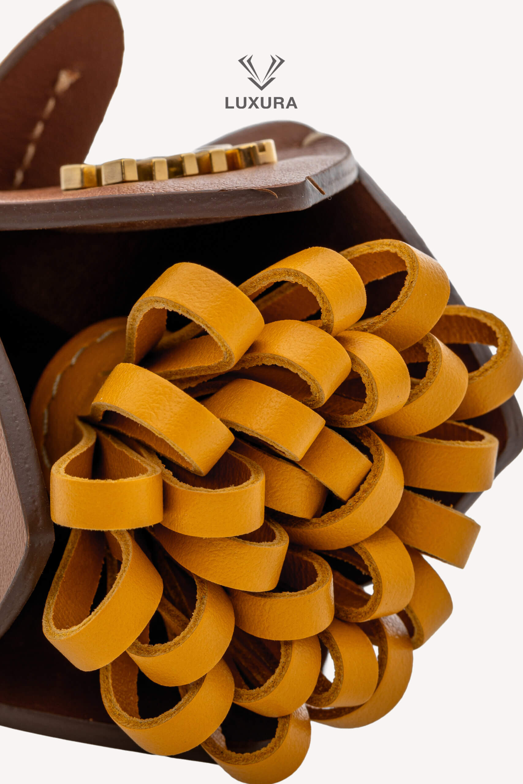 <span style="font-size: 10px;letter-spacing: .15em">HARD TO FIND</span><br>            <strong>MIU MIU</strong><br>            <div style="margin-top:10px;font-size:16px">Calfskin Trick Bag Charm Brown-Mustard Yellow</div><br> - Image 5