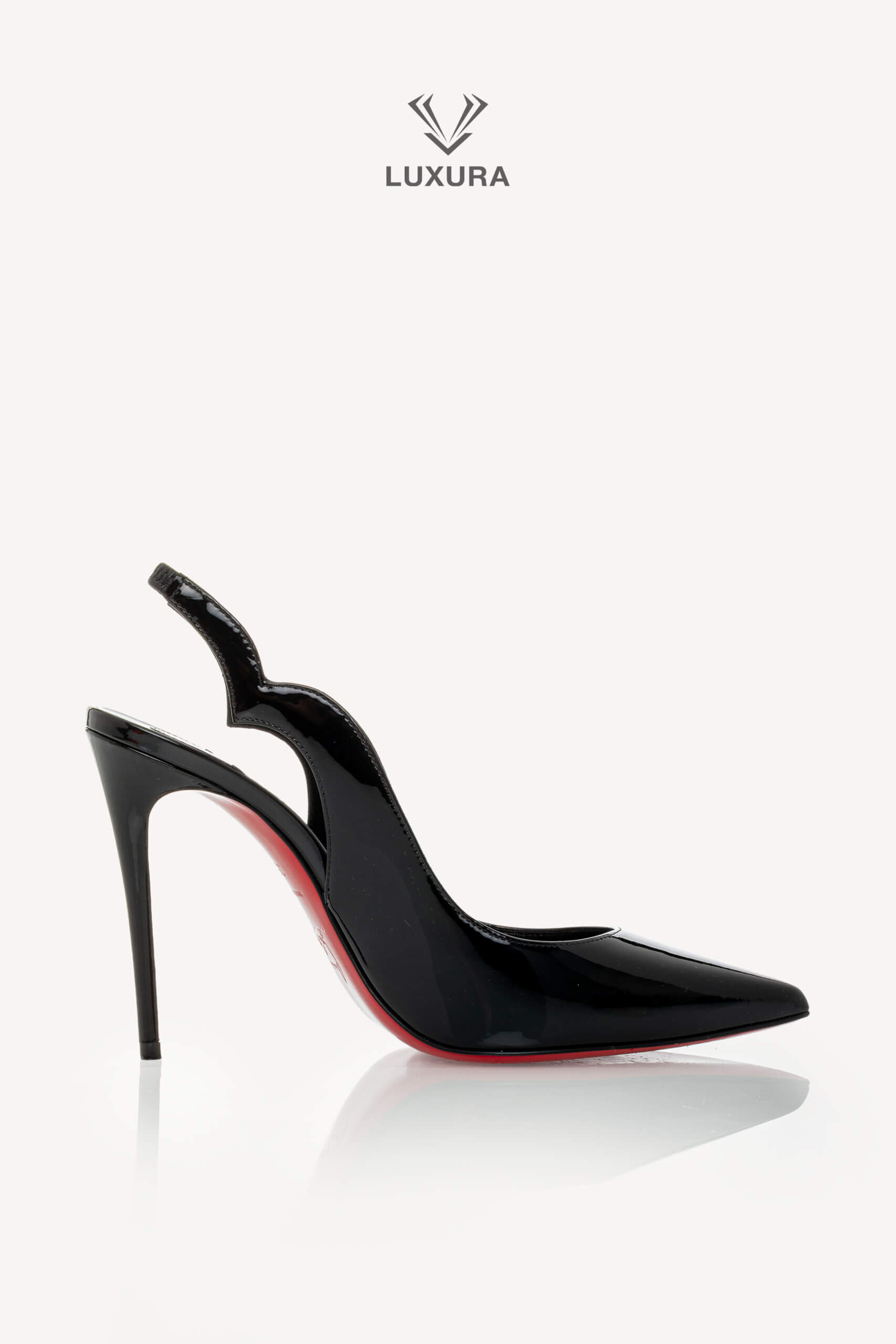<span style="font-size: 10px;letter-spacing: .15em">BEST DEAL</span><br> <strong>CHRISTIAN LOUBOUTIN</strong><br> <div style="margin-top:10px;font-size:16px">Black Hot Chick Sling Patent Slingback Pumps 100 35.5</div><br> - Image 8